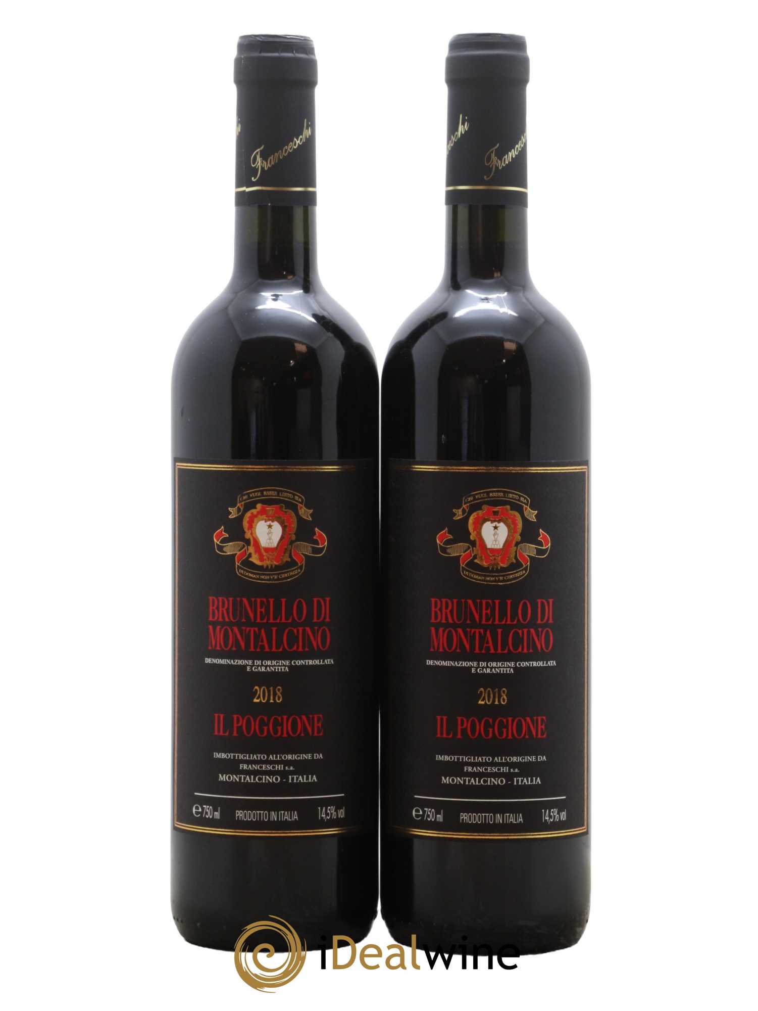 Brunello di Montalcino DOCG Il Poggione Lavinio Franceschi 2018 - Lot de 2 bouteilles - 0