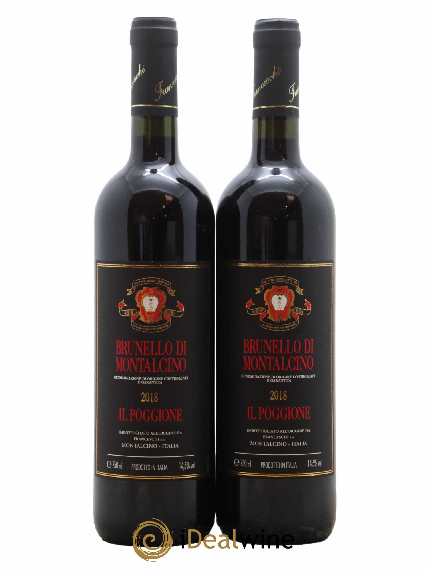 Brunello di Montalcino DOCG Il Poggione Lavinio Franceschi 2018 - Lot de 2 bouteilles - 0