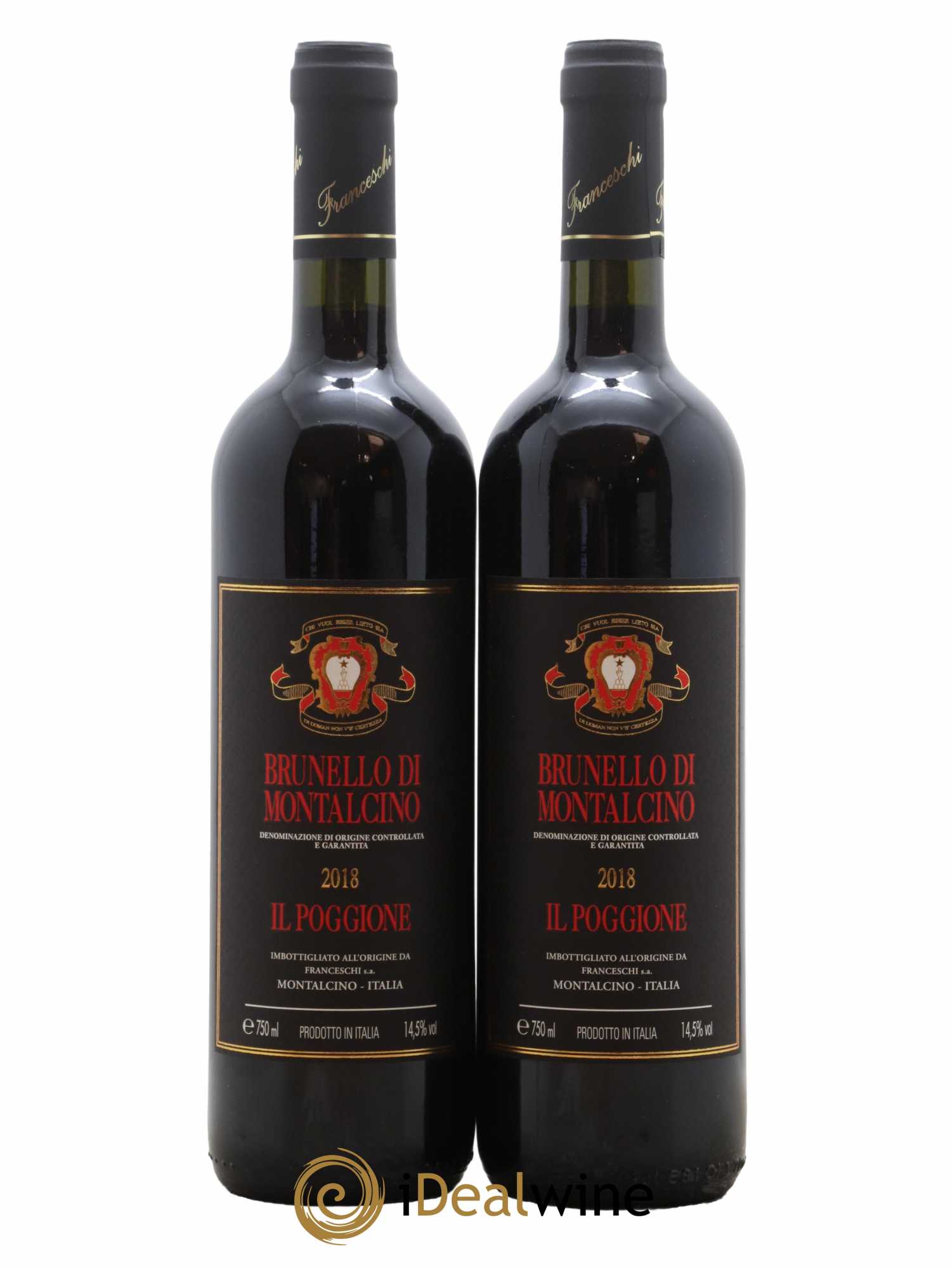 Brunello di Montalcino DOCG Il Poggione Lavinio Franceschi 2018 - Lot de 2 bouteilles - 0
