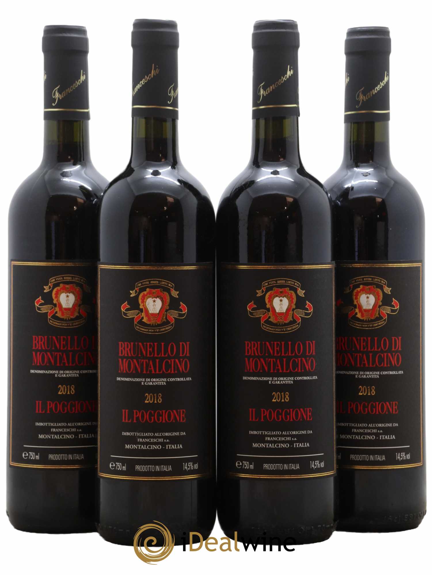 Brunello di Montalcino DOCG Il Poggione Lavinio Franceschi 2018 - Lot de 4 bouteilles - 0