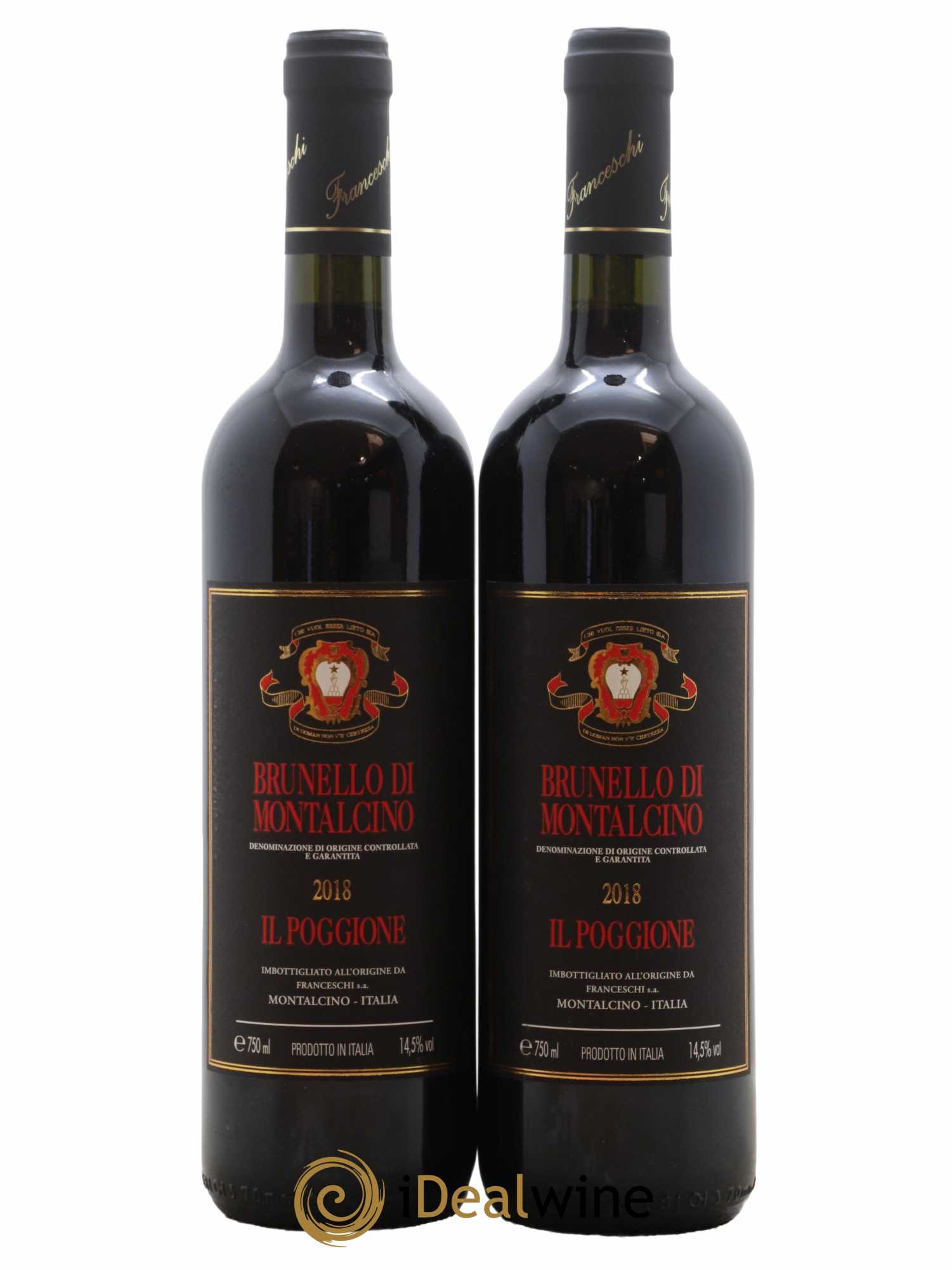 Brunello di Montalcino DOCG Il Poggione Lavinio Franceschi 2018 - Lot de 2 bouteilles - 0