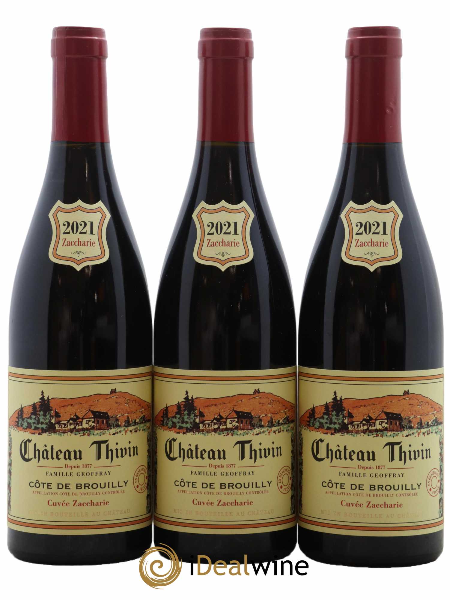 Côte de Brouilly Cuvée Zaccharie Château Thivin 2021 - Lot de 3 bouteilles - 0