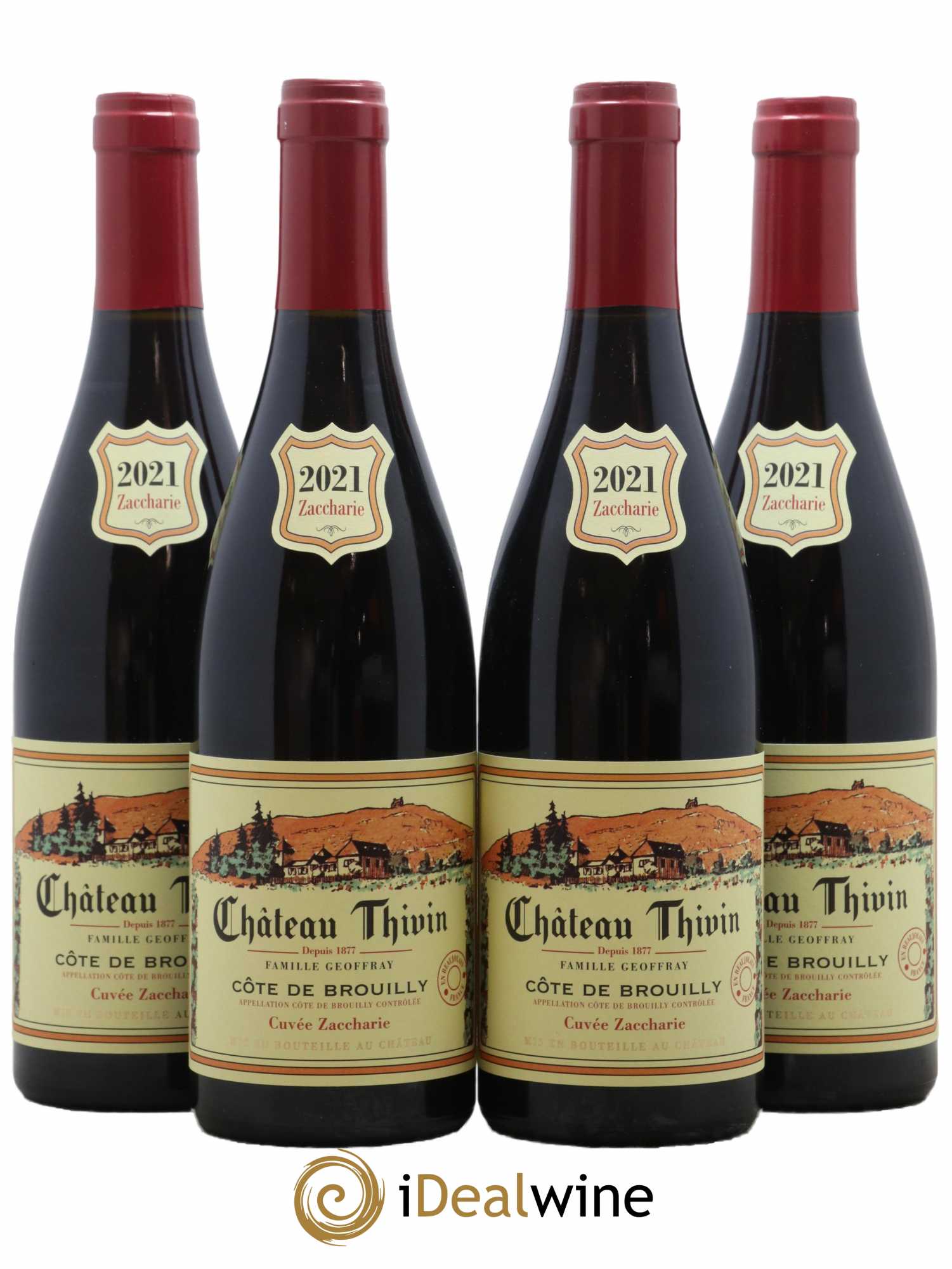 Côte de Brouilly Cuvée Zaccharie Château Thivin 2021 - Lot de 4 bouteilles - 0