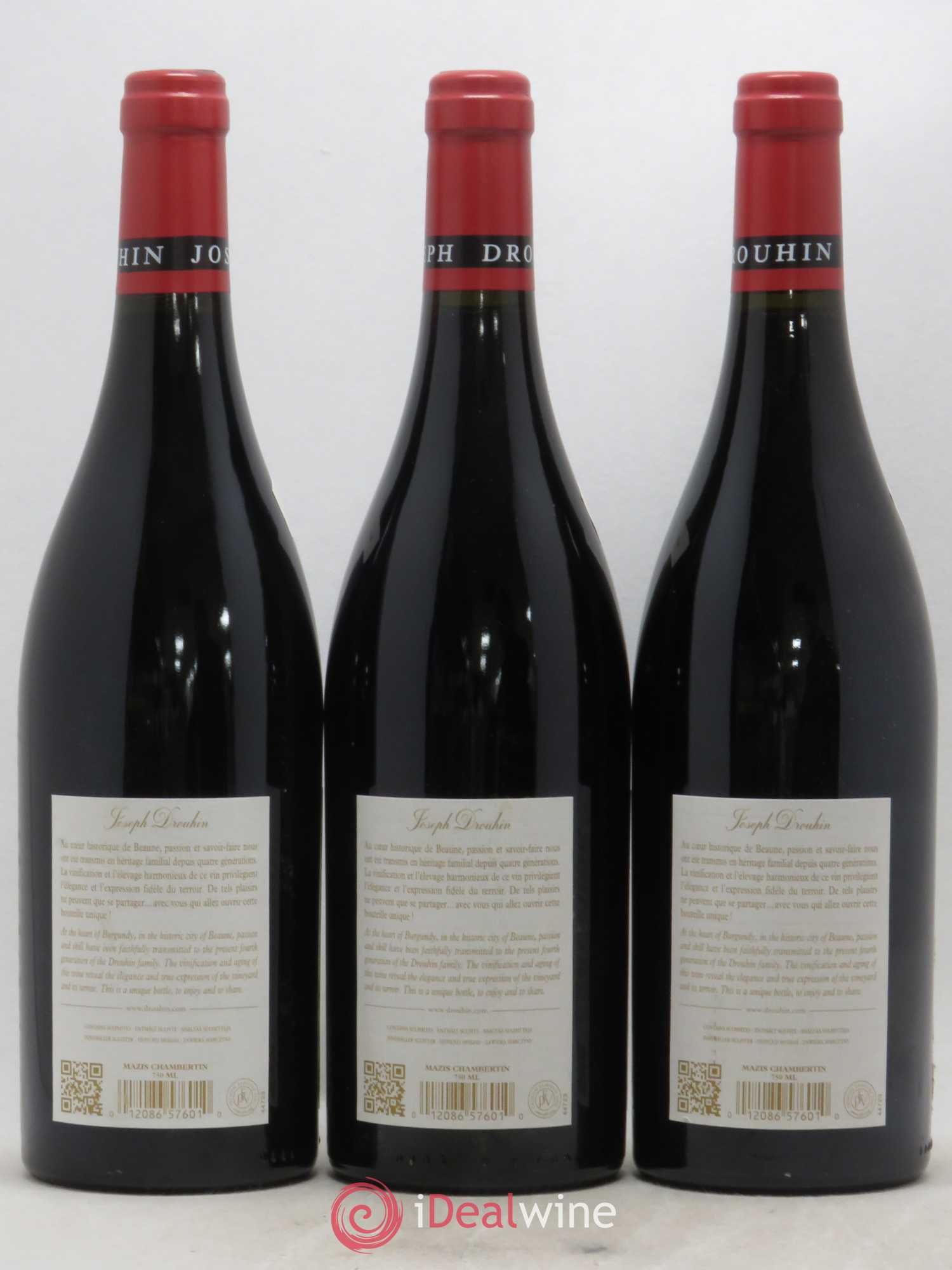 Mazis-Chambertin Grand Cru Joseph Drouhin 2015 - Lot de 3 bouteilles - 1