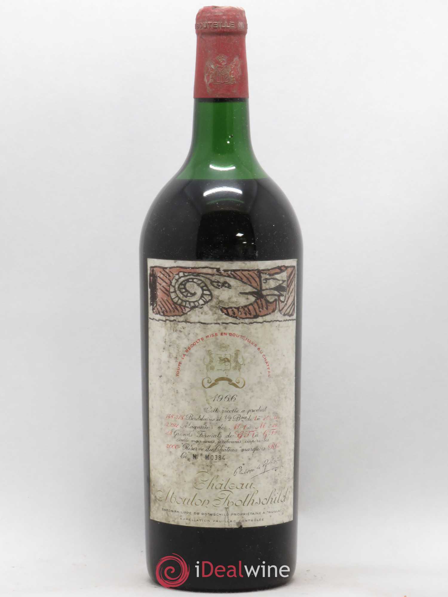 Château Mouton Rothschild 1er Grand Cru Classé 1966 - Lot de 1 magnum - 0