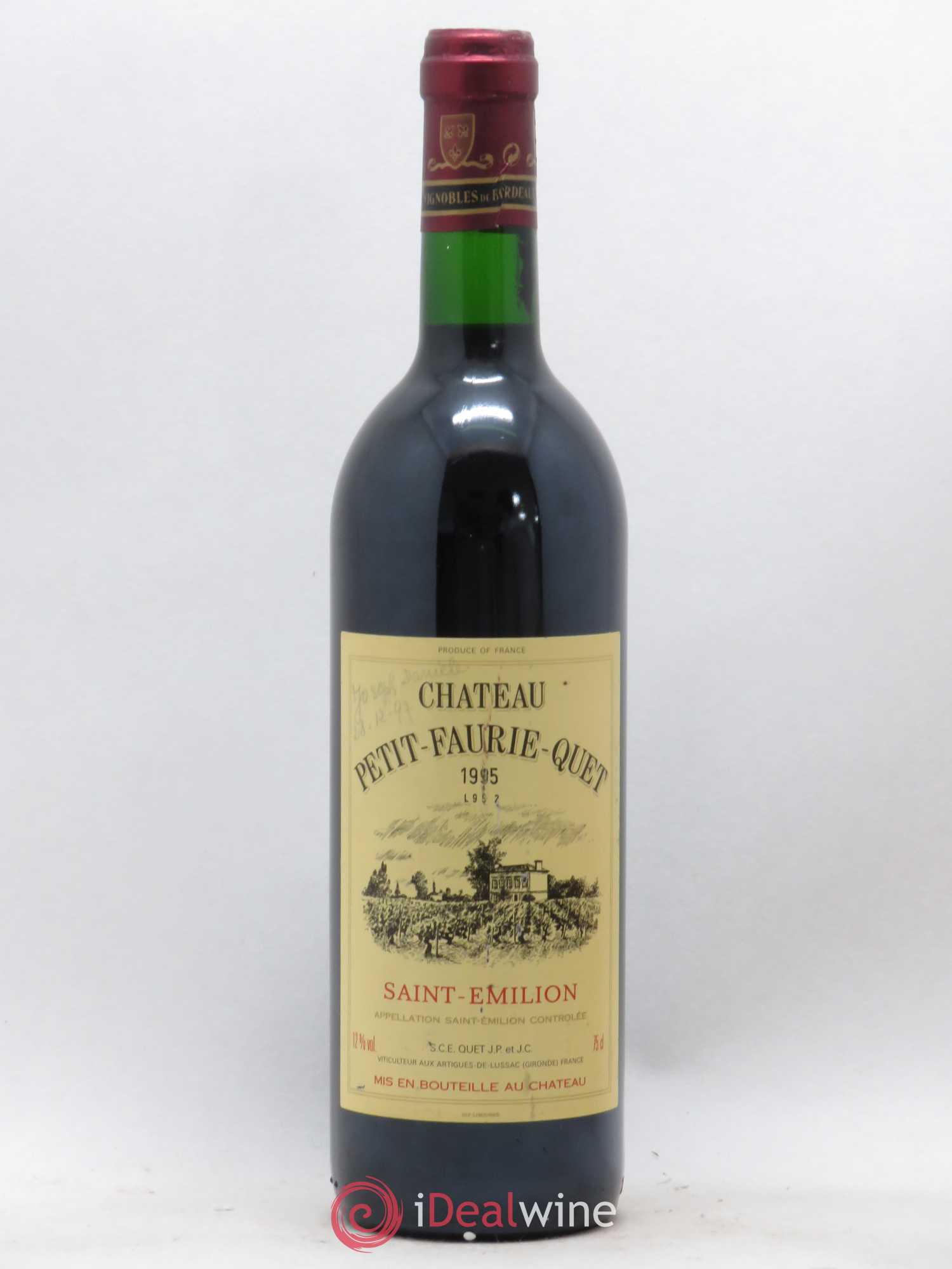 Saint-Émilion Château Petit-Faurie-Quet 1995 - Lot de 1 bouteille - 0