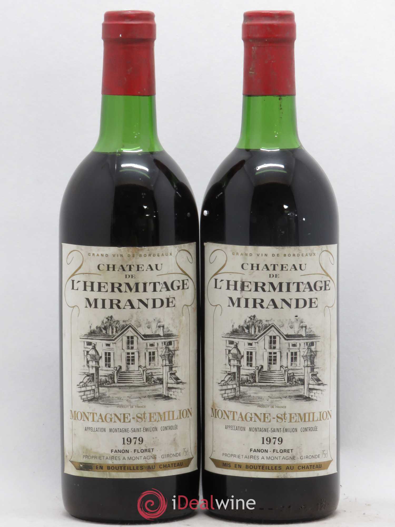 Montagne Saint-Émilion Château de L'Hermitage Mirande 1979 - Posten von 2 Flaschen - 0