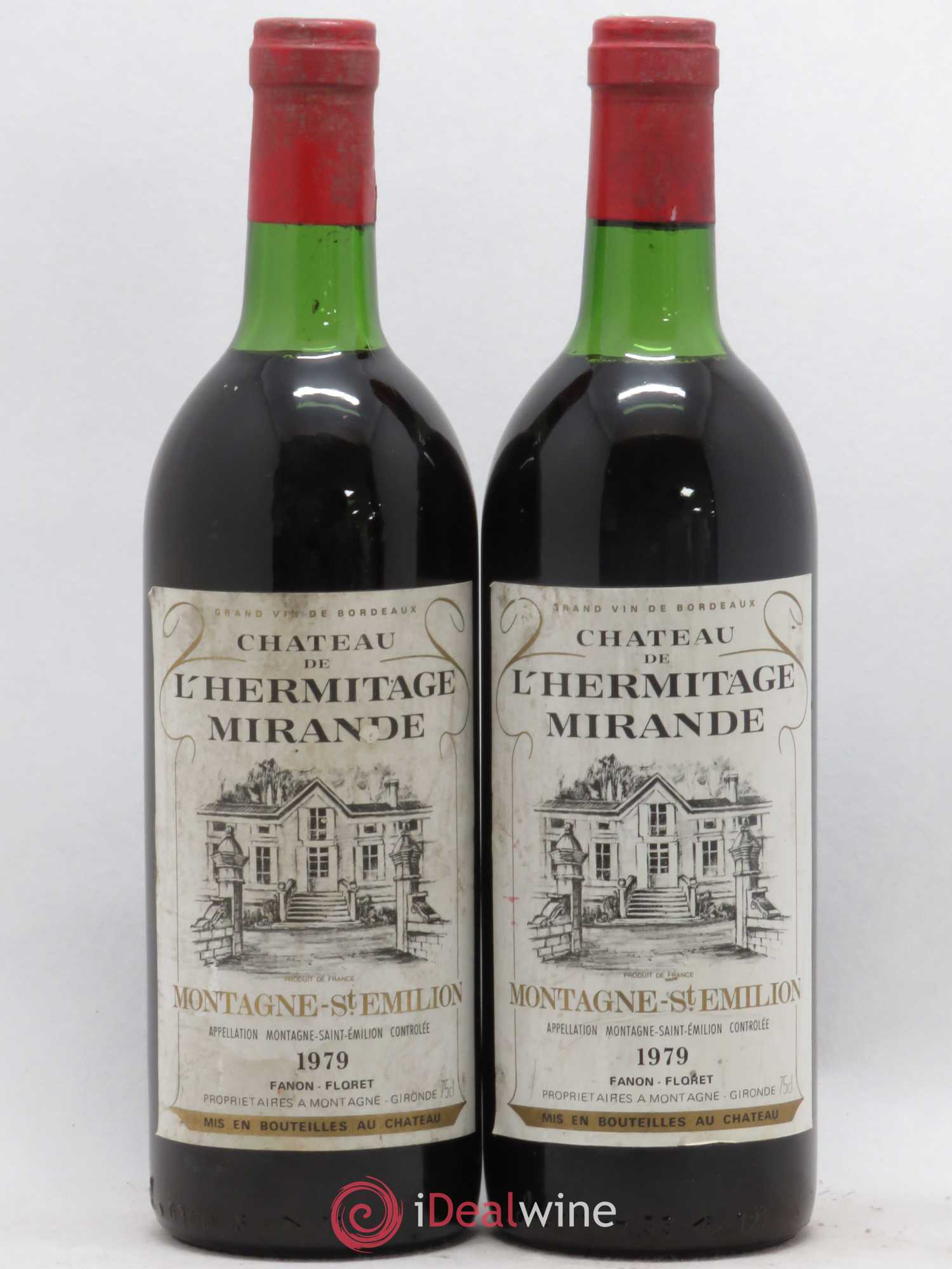 Montagne Saint-Émilion Château de L'Hermitage Mirande 1979 - Posten von 2 Flaschen - 0