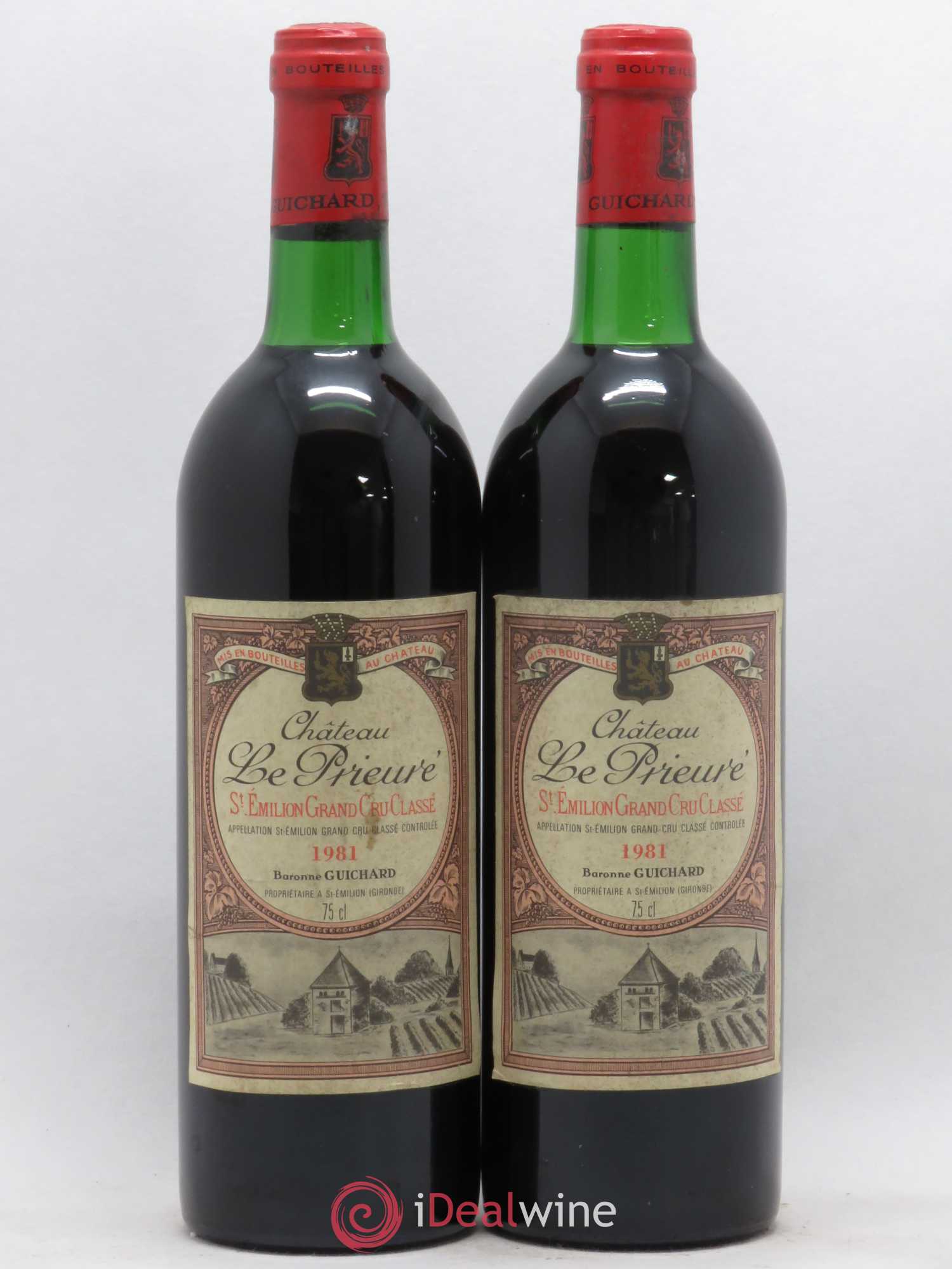 Château le Prieuré Grand Cru Classé 1981 - Lot de 2 bouteilles - 0