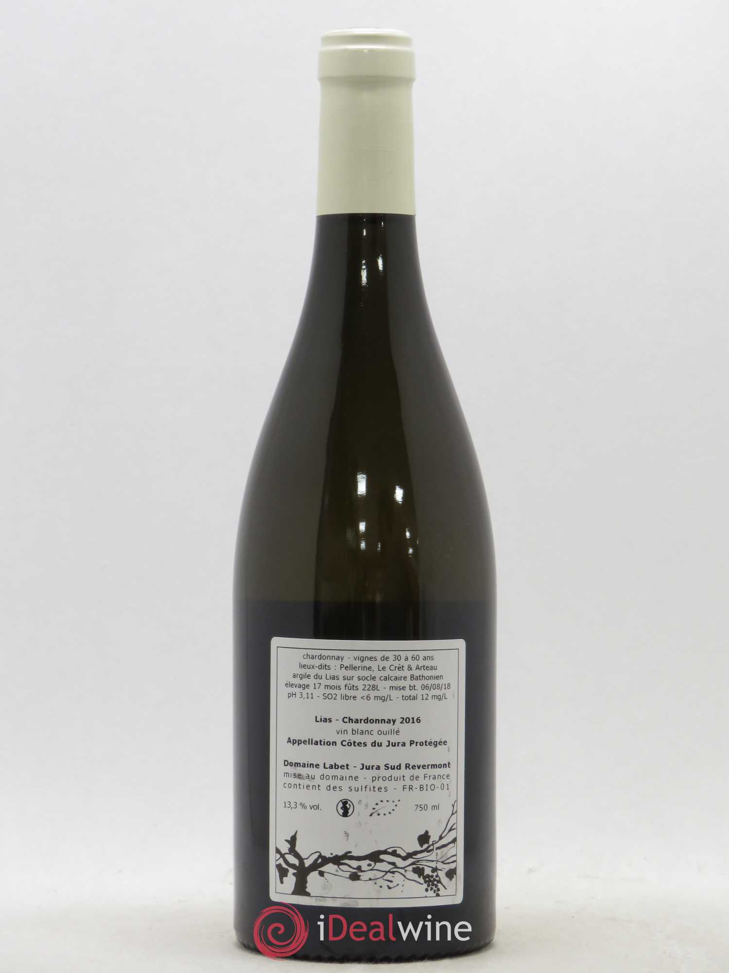 Côtes du Jura Chardonnay Lias Romain - Julien - Charline Labet 2016 - Lot de 1 bouteille - 1