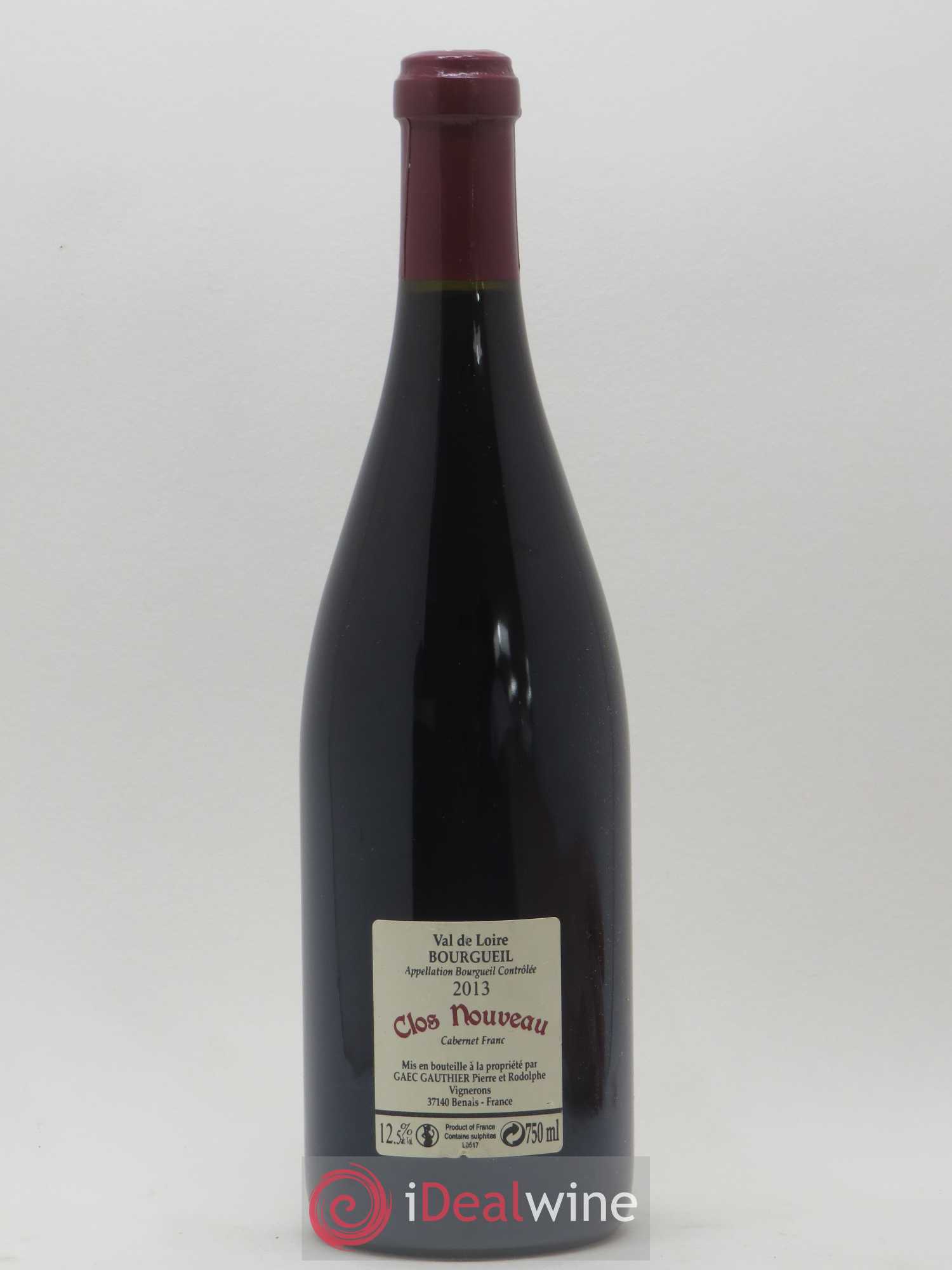 Bourgueil Clos Nouveau Domaine du Bel Air 2013 - Lot de 1 bouteille - 1