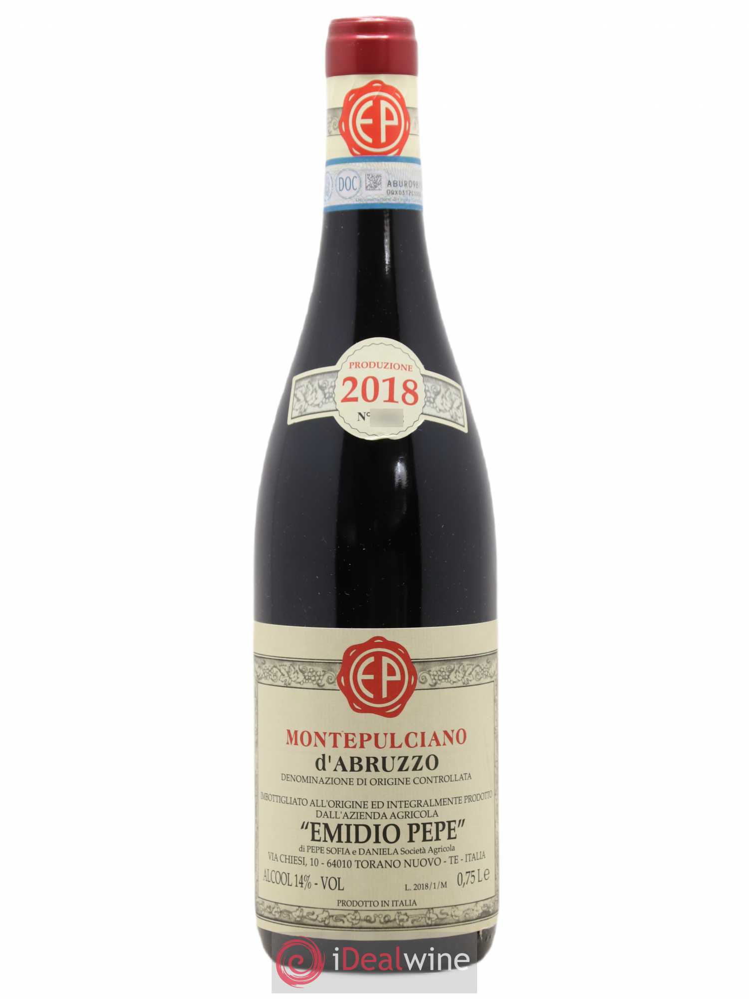 Montepulciano d'Abruzzo DOC Riserva Vecchie Viti Emidio Pepe 2018 - Lot de 1 bouteille - 0