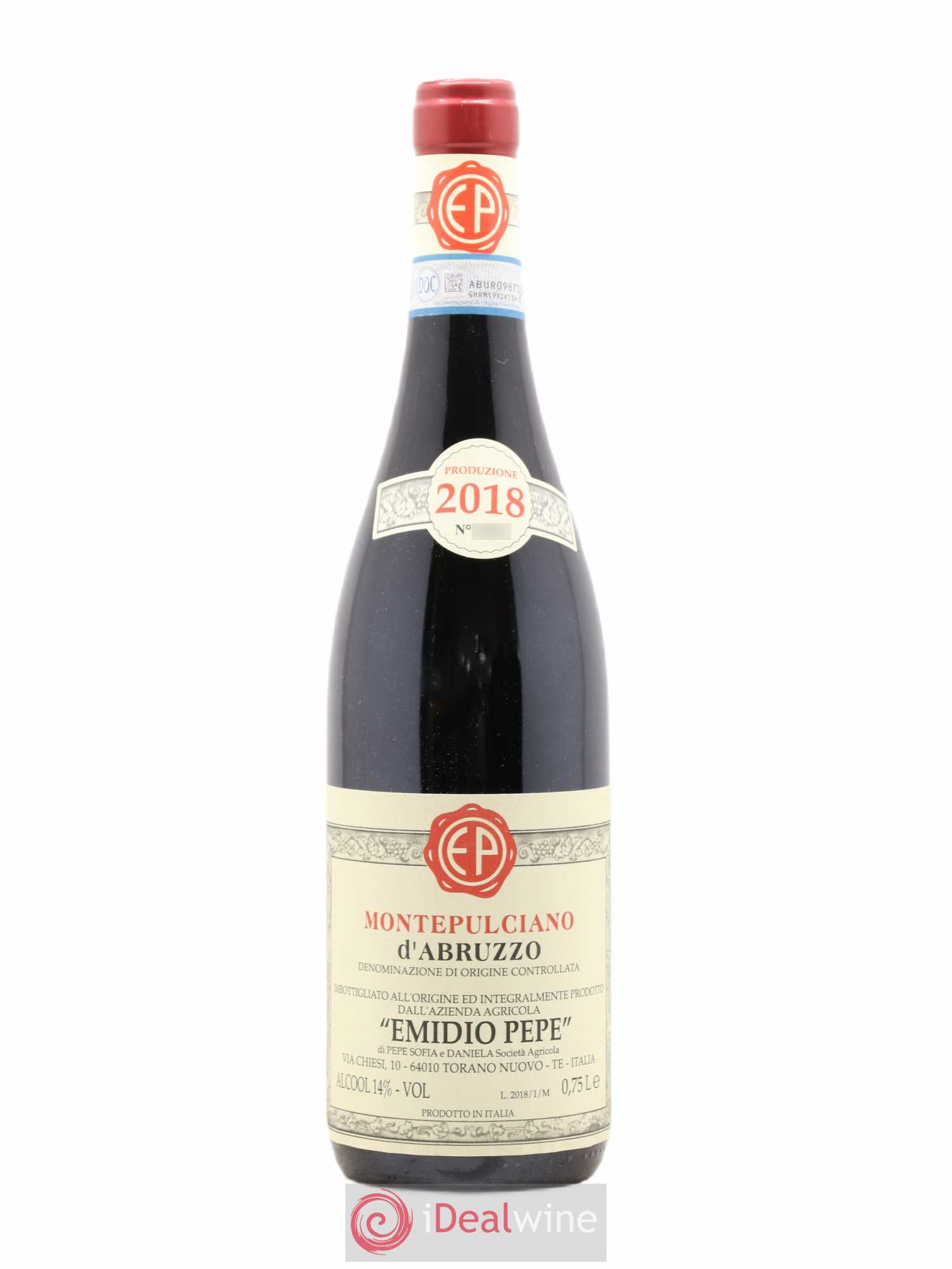 Montepulciano d'Abruzzo DOC Riserva Vecchie Viti Emidio Pepe 2018 - Lot de 1 bouteille - 0