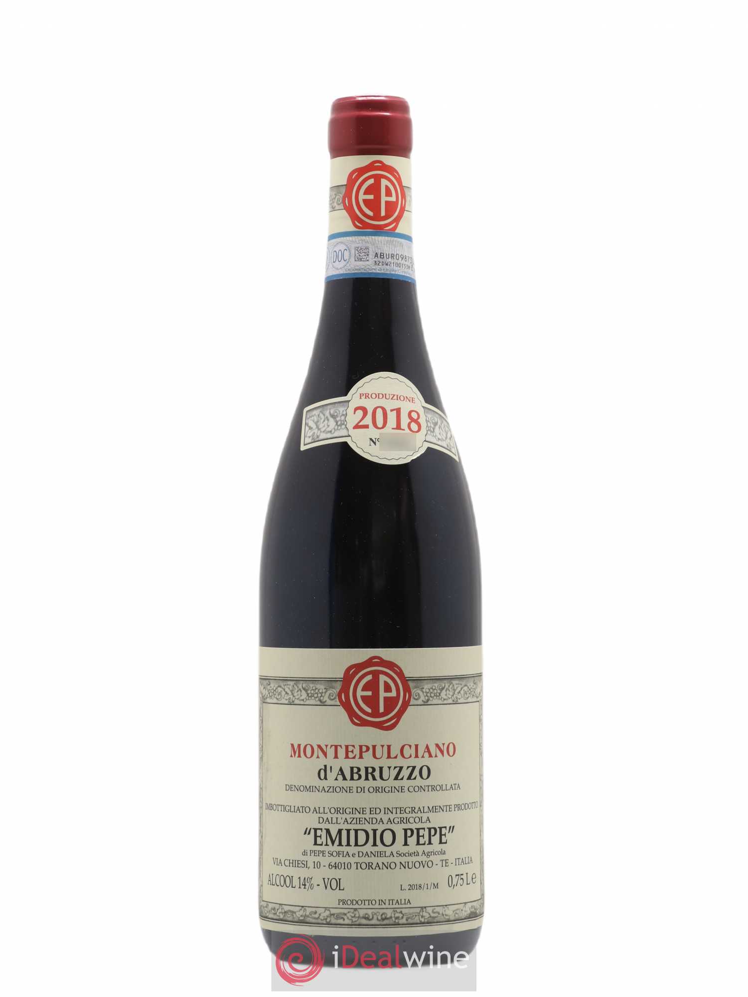 Montepulciano d'Abruzzo DOC Riserva Vecchie Viti Emidio Pepe 2018 - Lot de 1 bouteille - 0