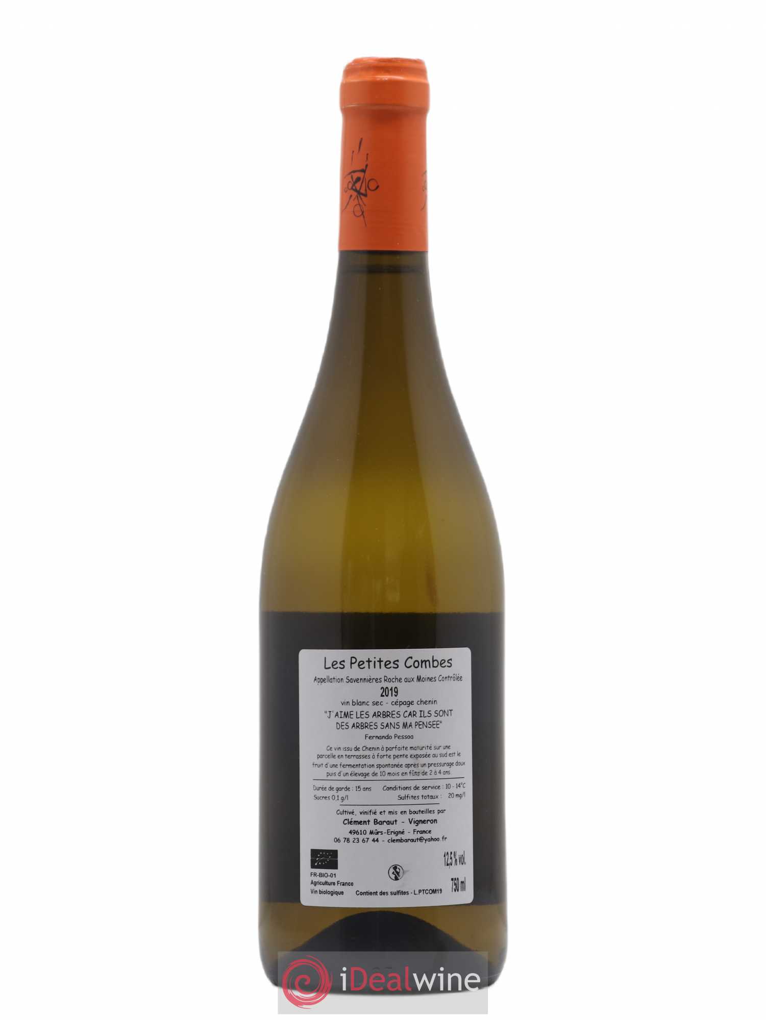 Savennières Roche aux Moines Les Petites Combes Clement Baraut (sans prix de réserve) 2019 - Posten von 1 Flasche - 1