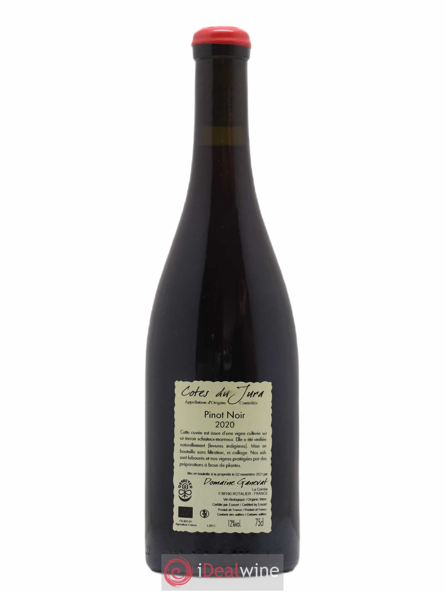Côtes du Jura Pinot Noir En Billat Jean-François Ganevat (Domaine) 2020 - Lot de 1 bouteille - 1