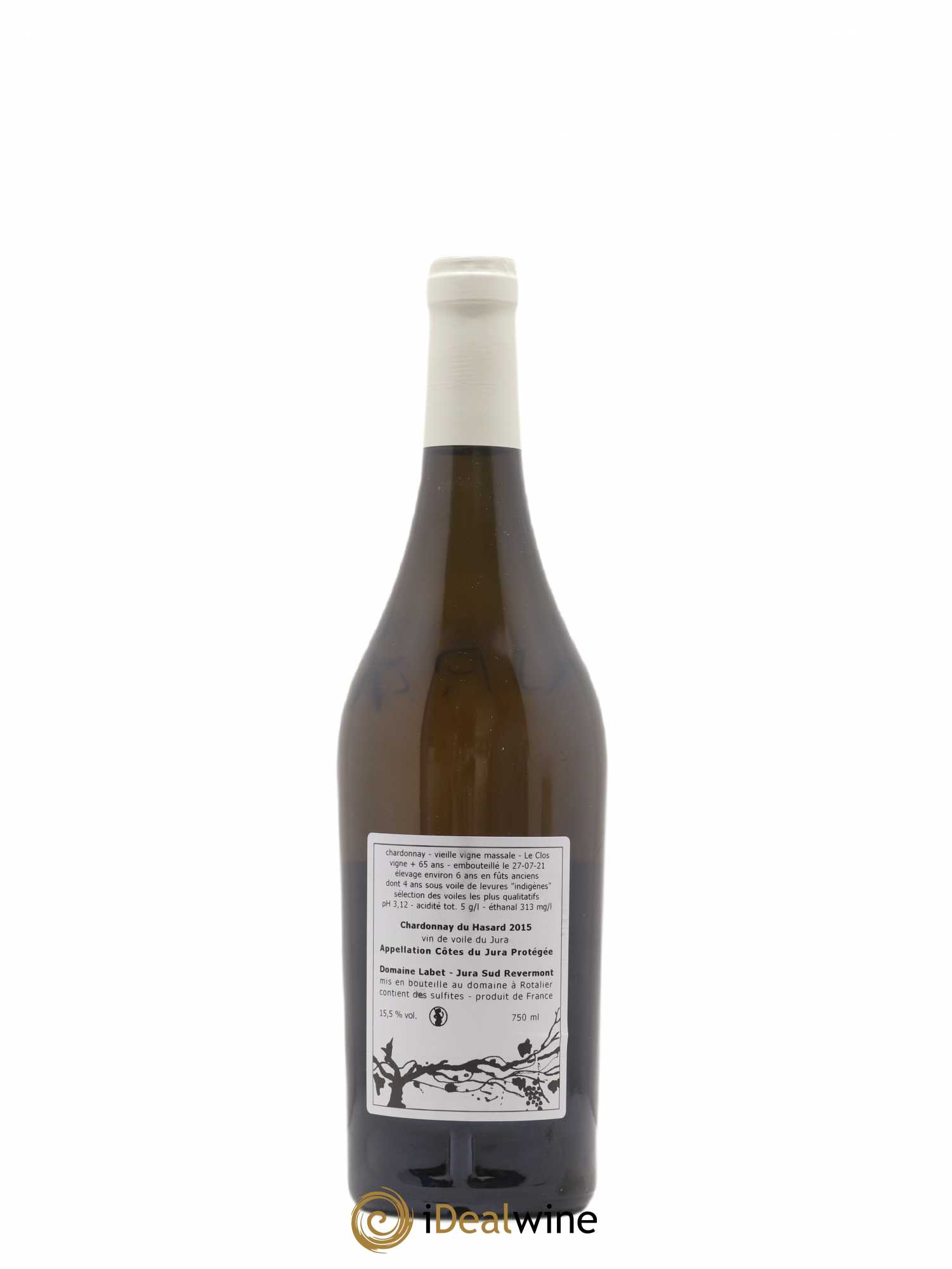 Côtes du Jura Vin de voile Chardonnay du Hasard Romain - Julien - Charline Labet 2015 - Lot de 1 bouteille - 1