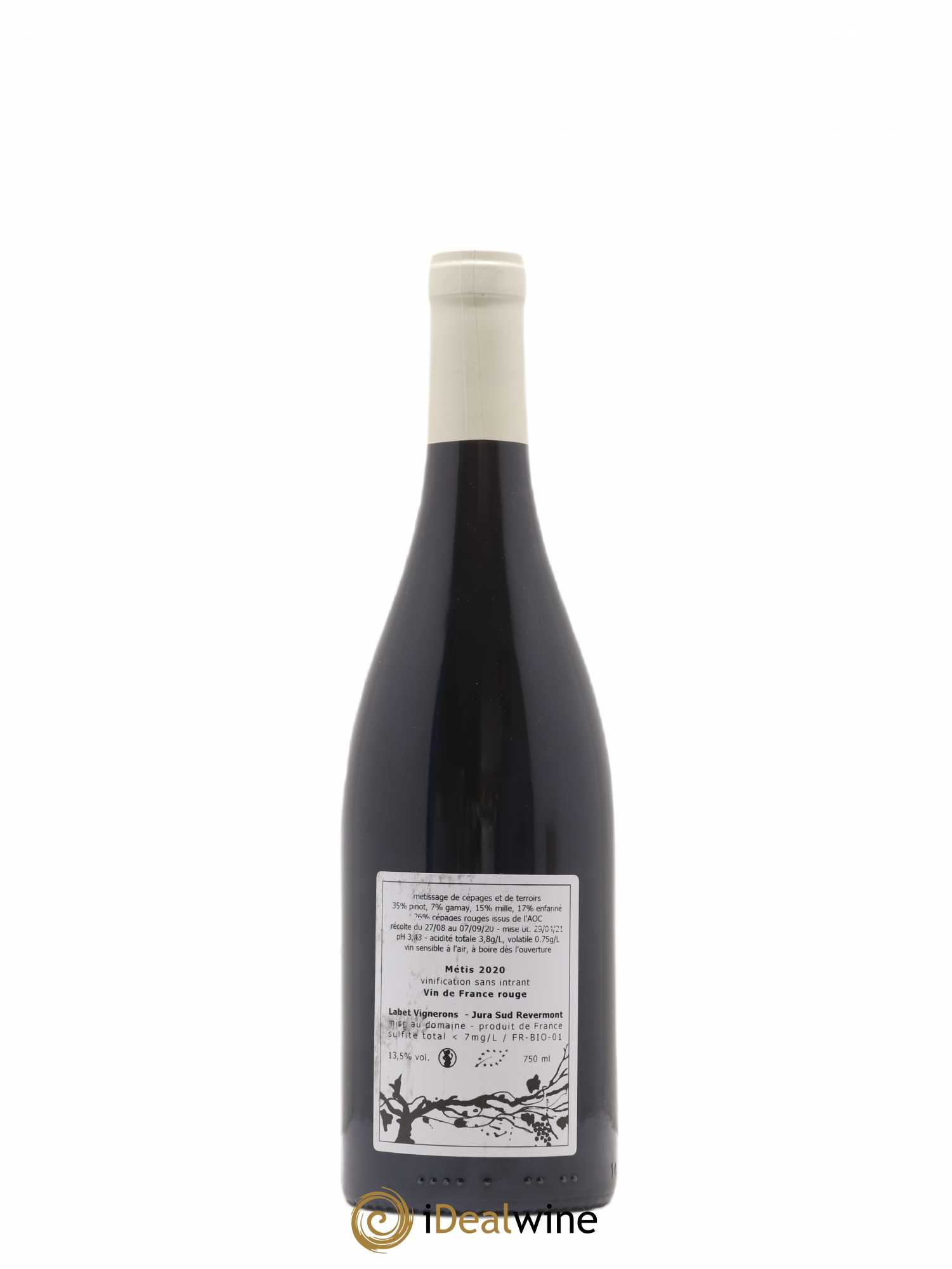 Vin de France Métis Romain - Julien - Charline Labet 2020 - Lot de 1 bouteille - 1