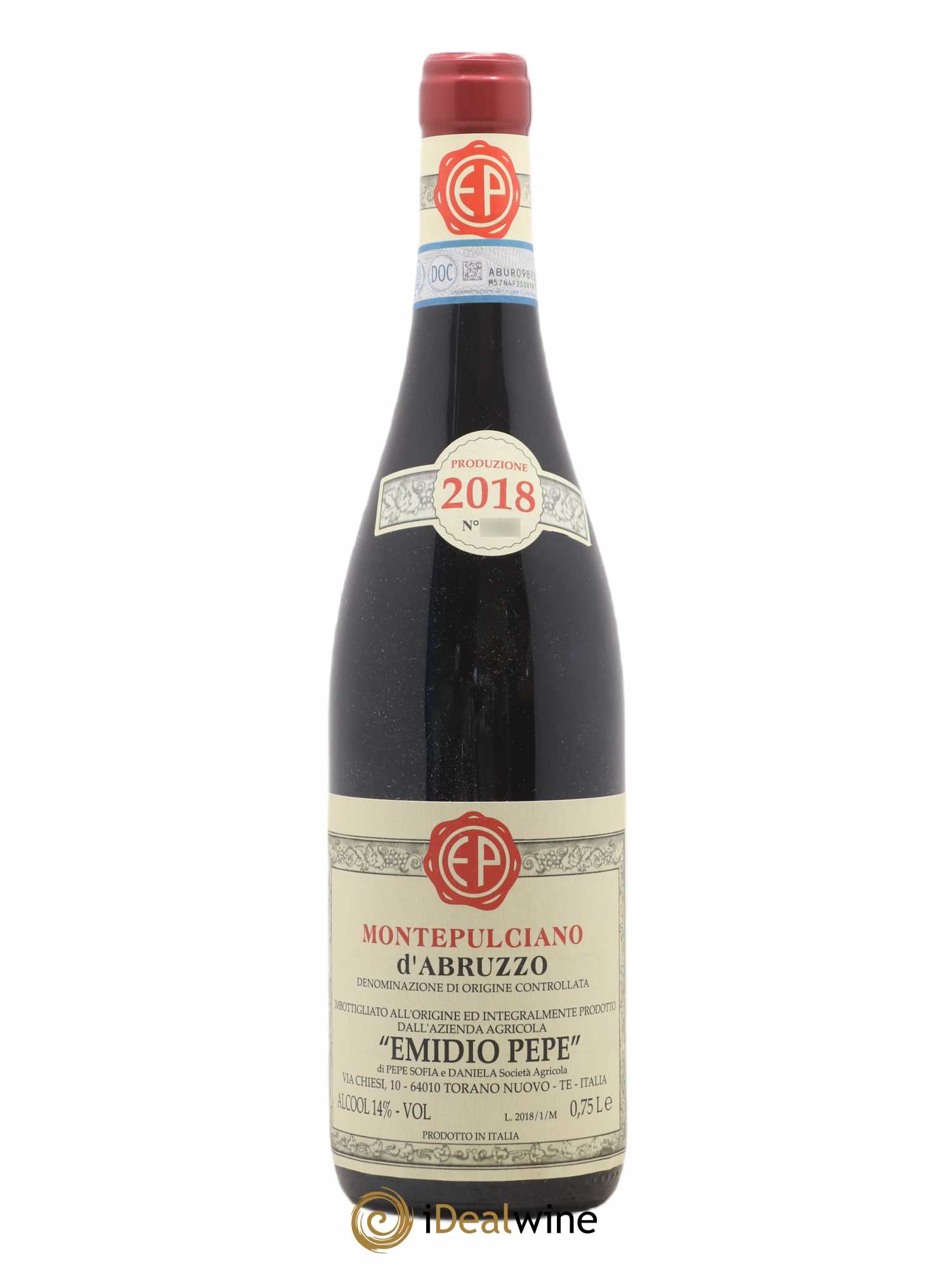 Montepulciano d'Abruzzo Emidio Pepe 2018 - Lot de 1 bouteille - 0
