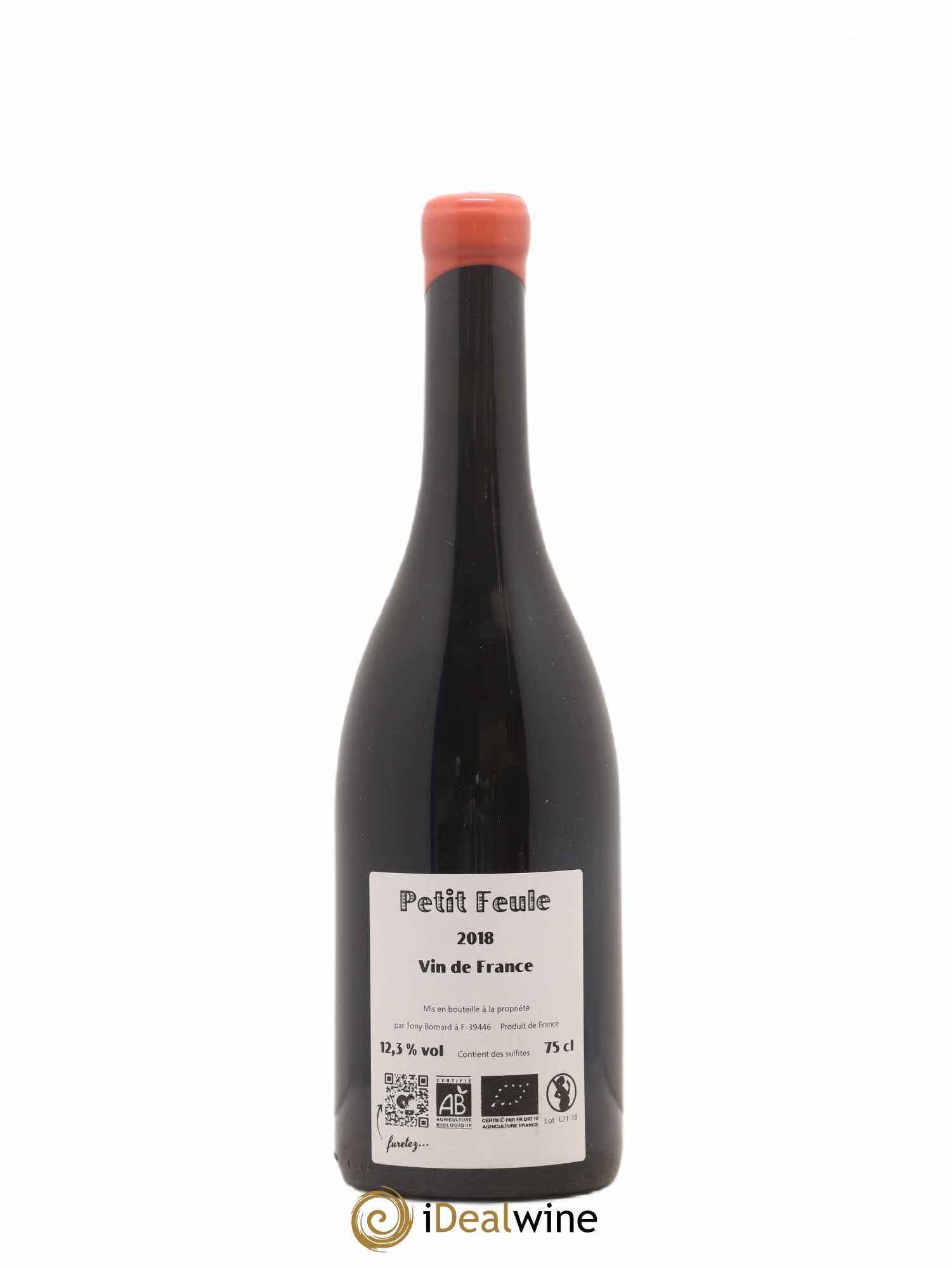 Vin de France Petit Feule Pinot Noir Tony Bornard 2018 - Posten von 1 Flasche - 1