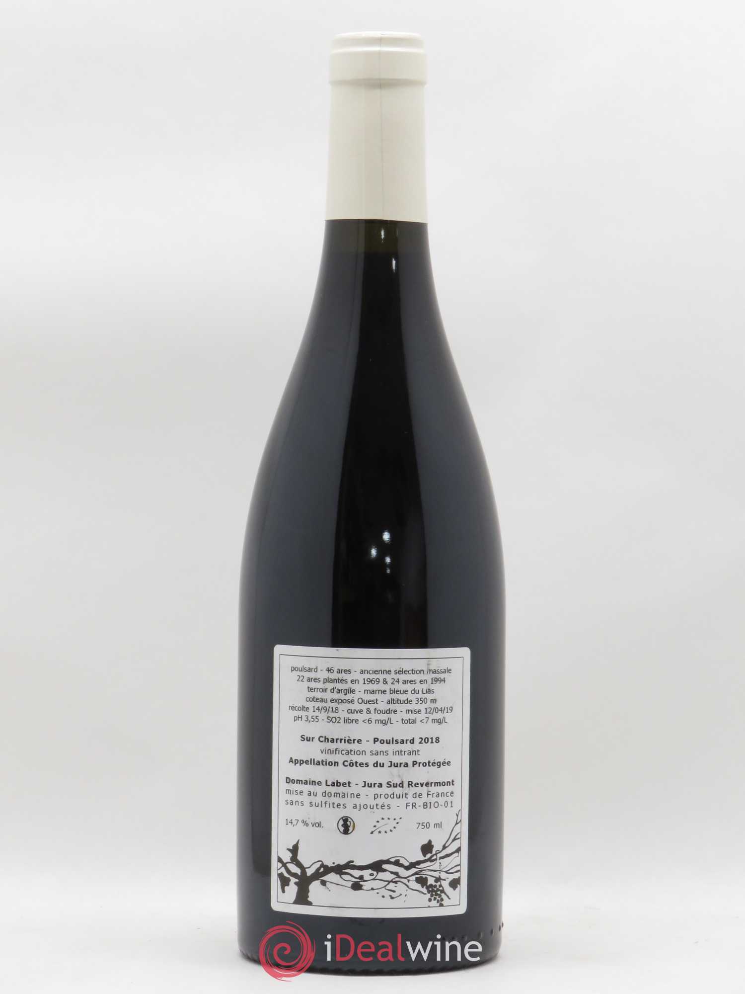Côtes du Jura Poulsard Sur Charrière Romain - Julien - Charline Labet 2018 - Lot de 1 bouteille - 1