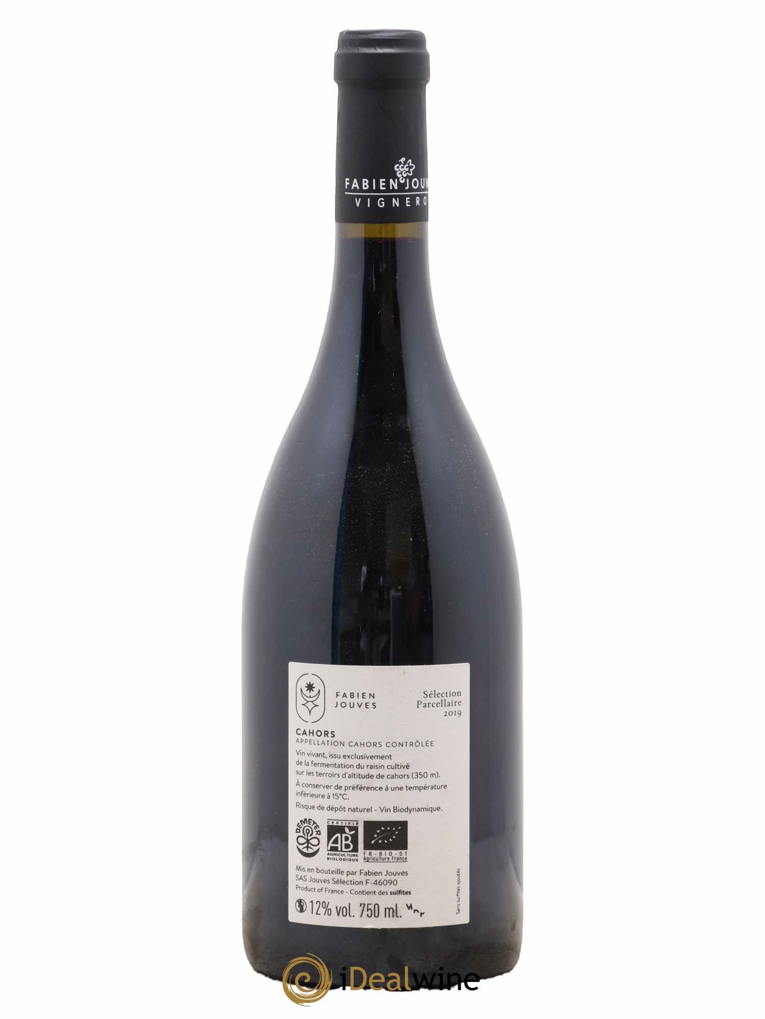 Cahors Malbec B763 Calcaire Siderolithique Fabien Jouves 2019 - Lot de 1 bouteille - 1