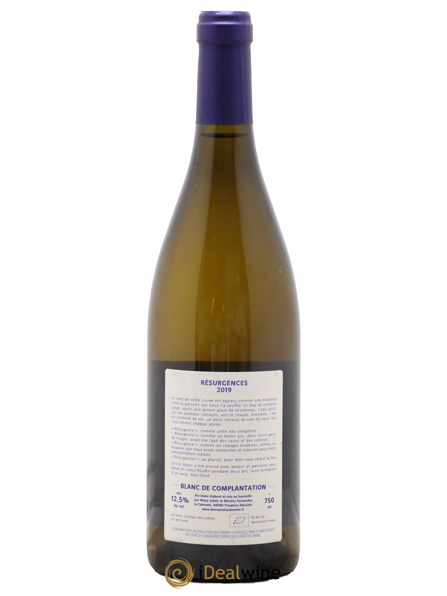 Vin de France Résurgences blanc de complantation La Calmette 2019 - Lotto di 1 bottiglia - 1