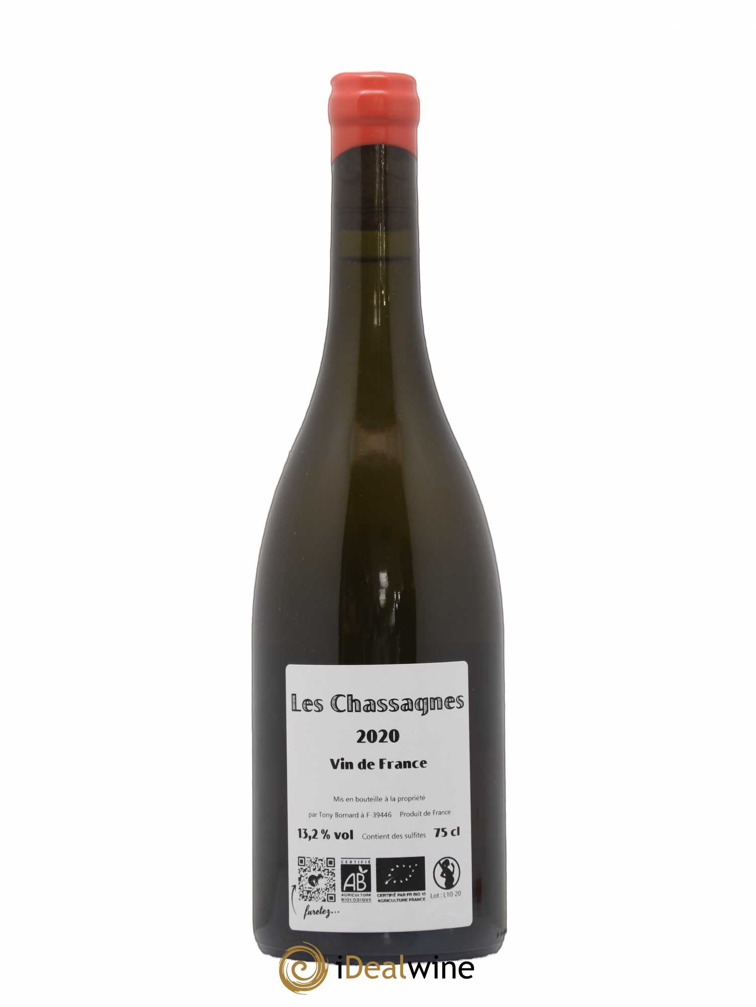 Côtes du Jura Les Chassagnes Savagnin Ouillé Bornard 2020 - Lot de 1 bouteille - 1