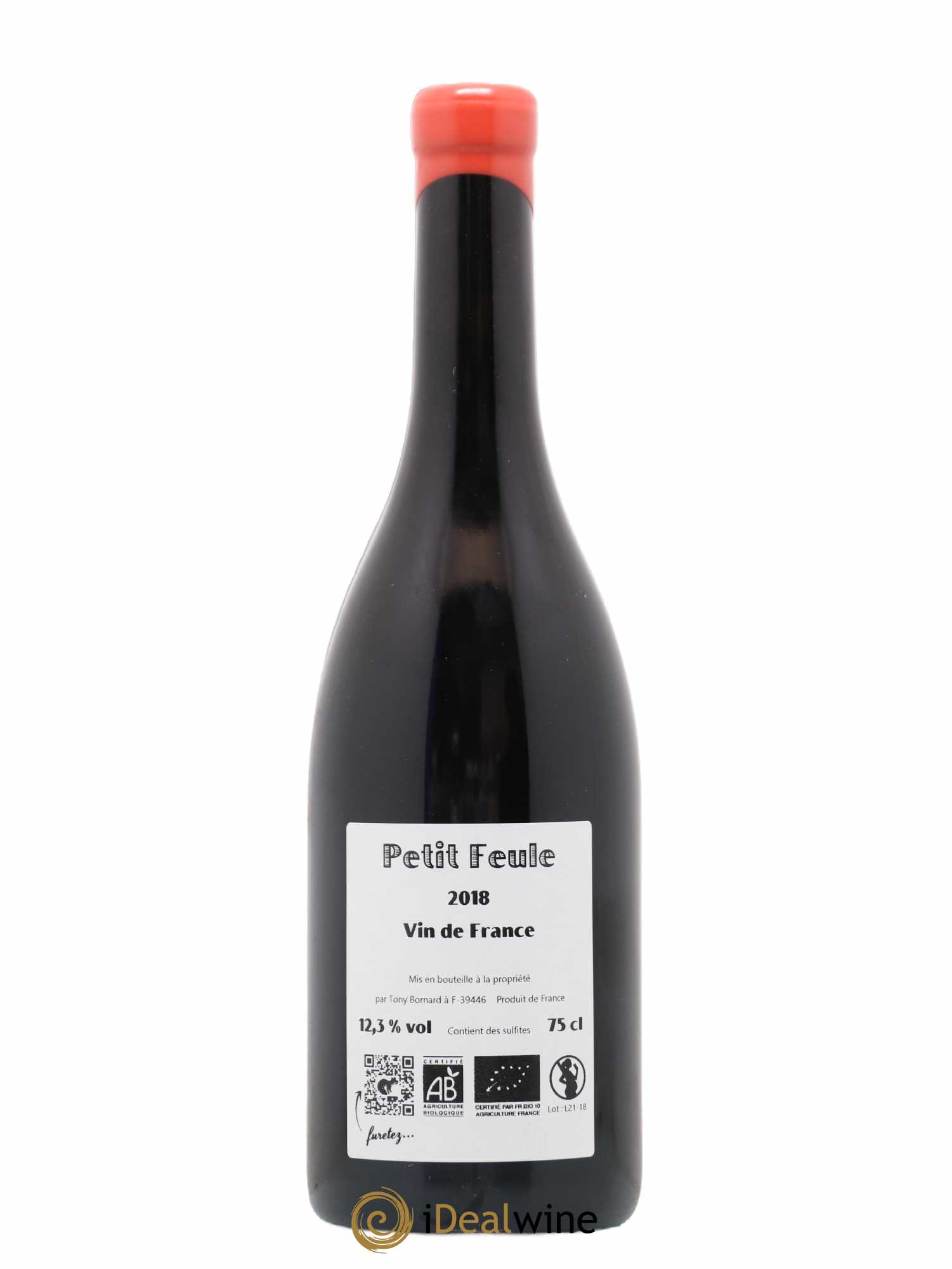 Arbois-Pupillin Pinot noir Petit Feule Bornard 2018 - Lot de 1 bouteille - 1