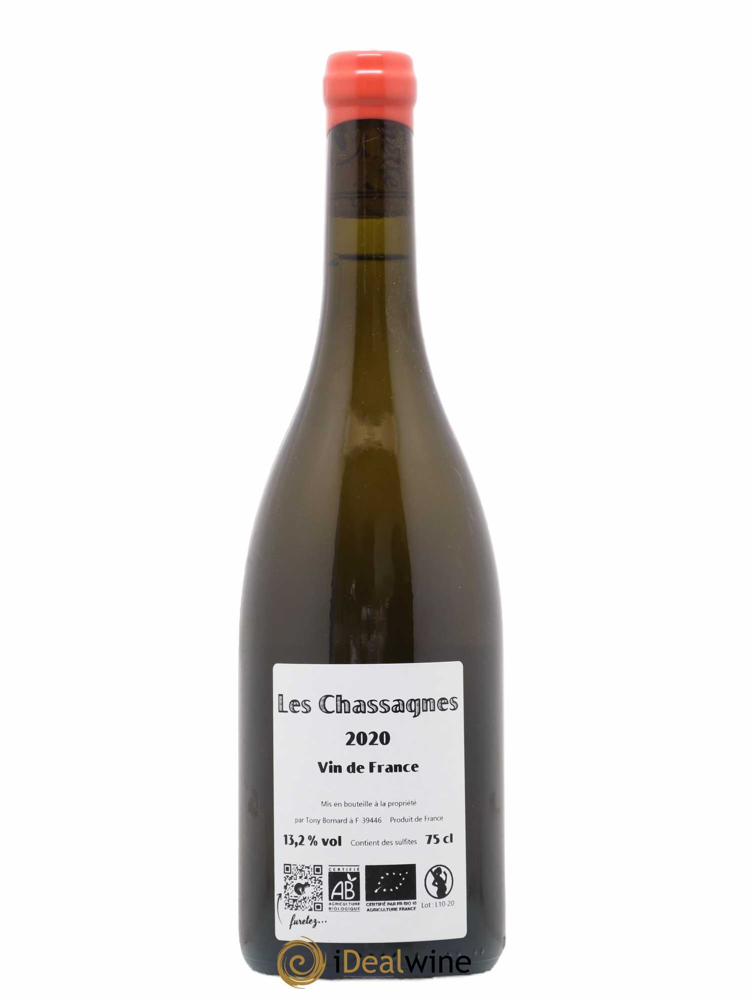Côtes du Jura Les Chassagnes Savagnin Ouillé Bornard 2020 - Lot de 1 bouteille - 1