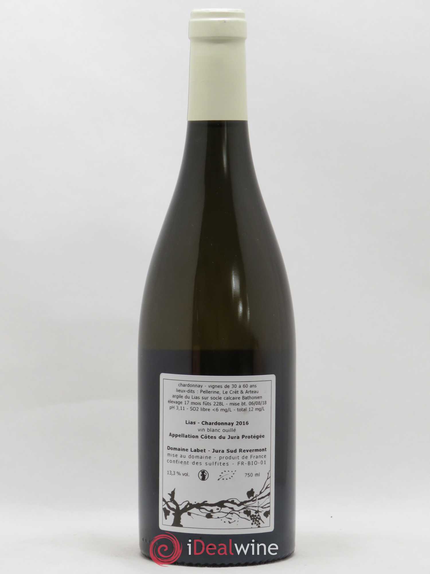 Côtes du Jura Chardonnay Lias Romain - Julien - Charline Labet 2016 - Lot de 1 bouteille - 1