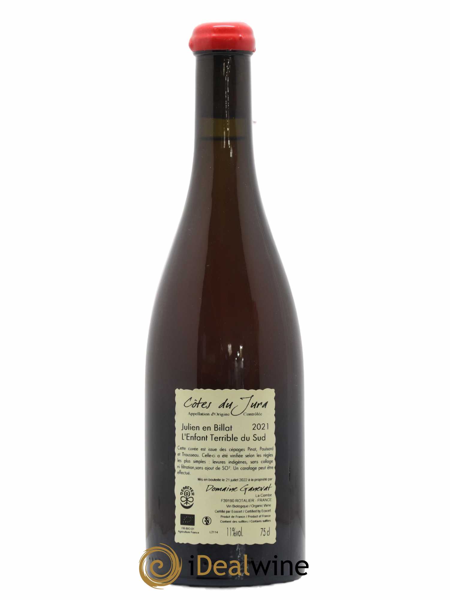 Côtes du Jura Julien en Billat l'enfant terrible du Sud Jean-François Ganevat (Domaine) 2021 - Lot de 1 bouteille - 1