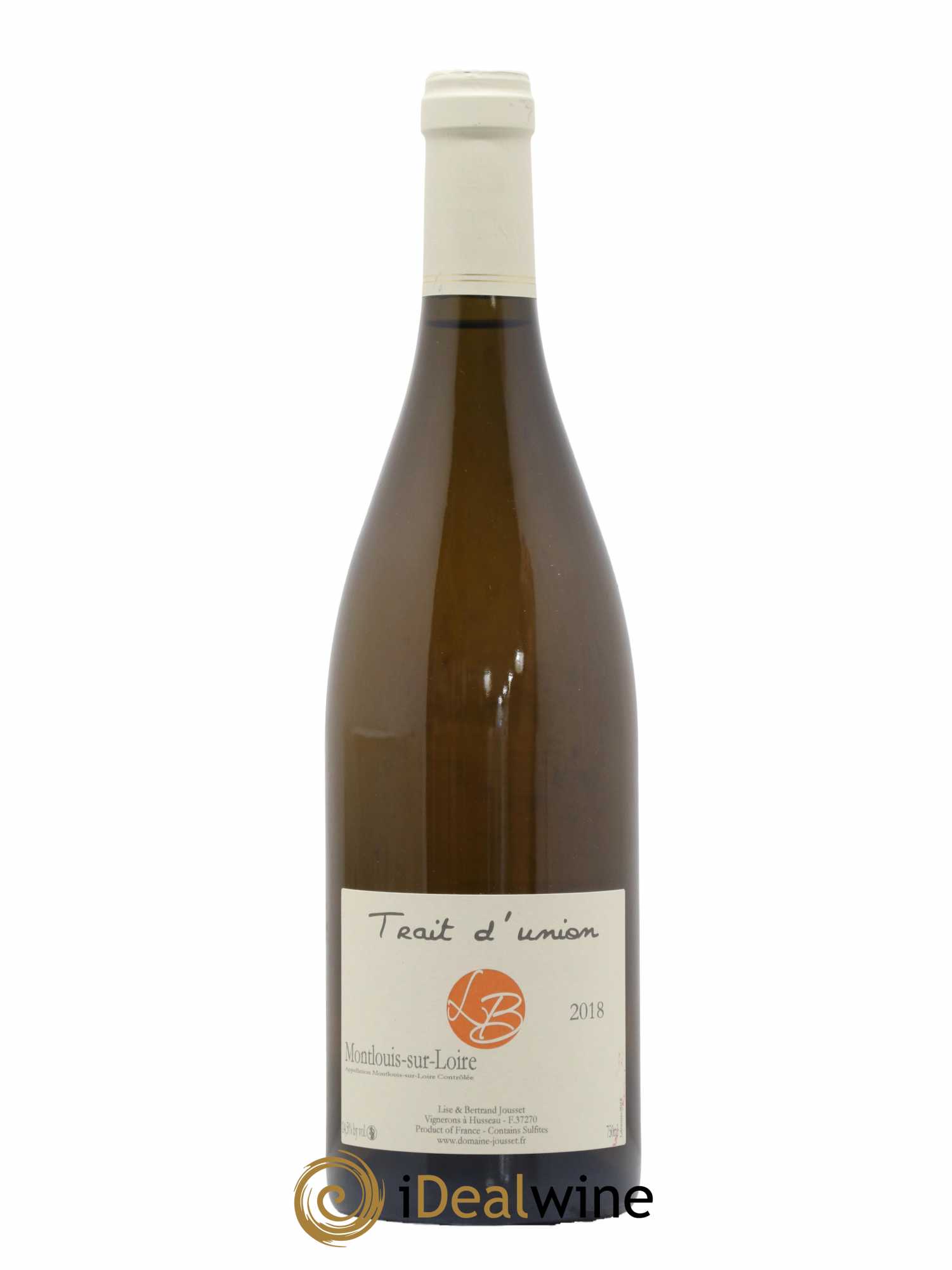 Montlouis-sur-Loire Trait d'Union Lise et Bertrand Jousset 2018 - Lot de 1 bouteille - 0