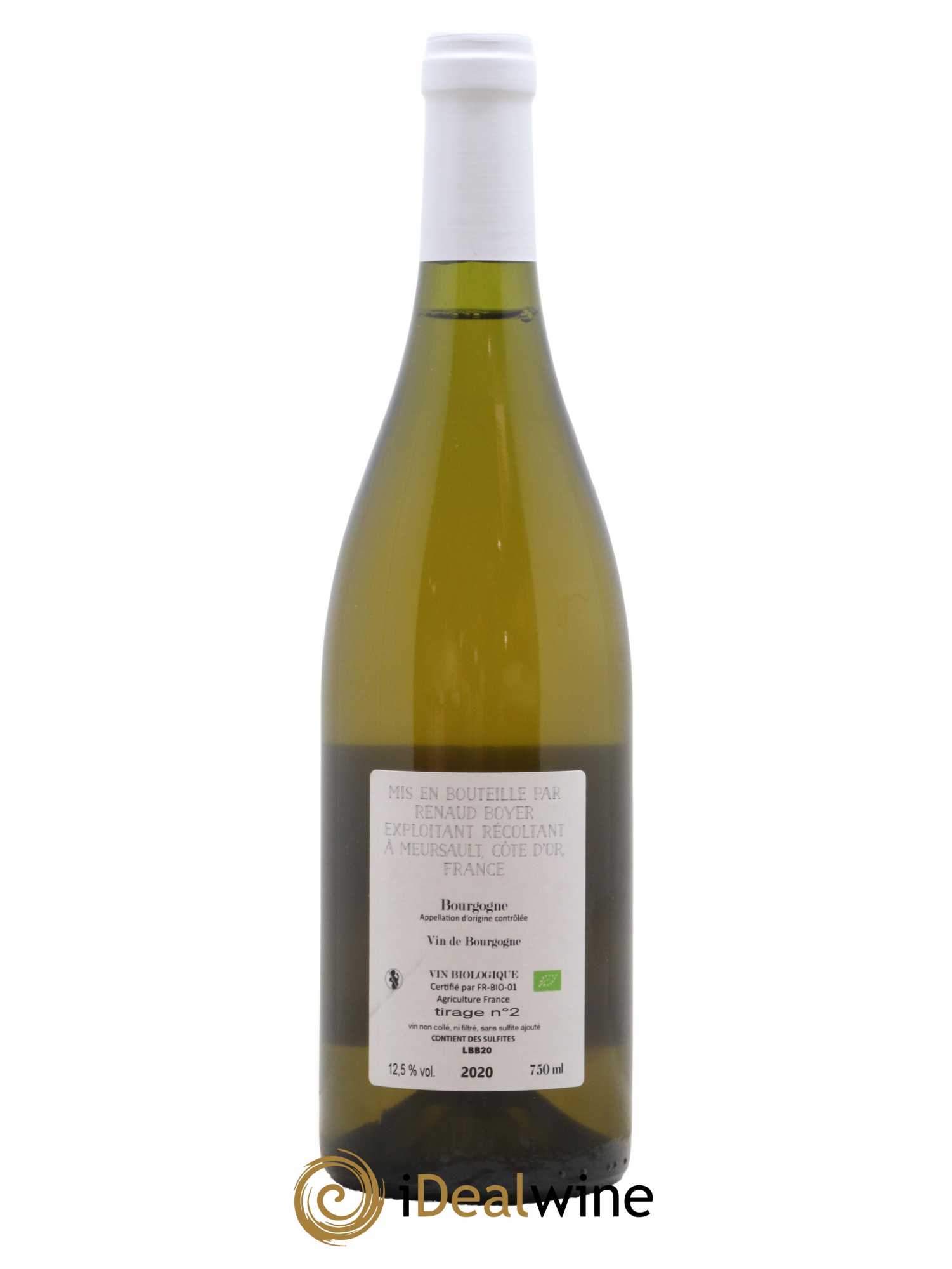 Bourgogne Les Riaux Renaud Boyer Tirage n°2 2020 - Lot de 1 bouteille - 1