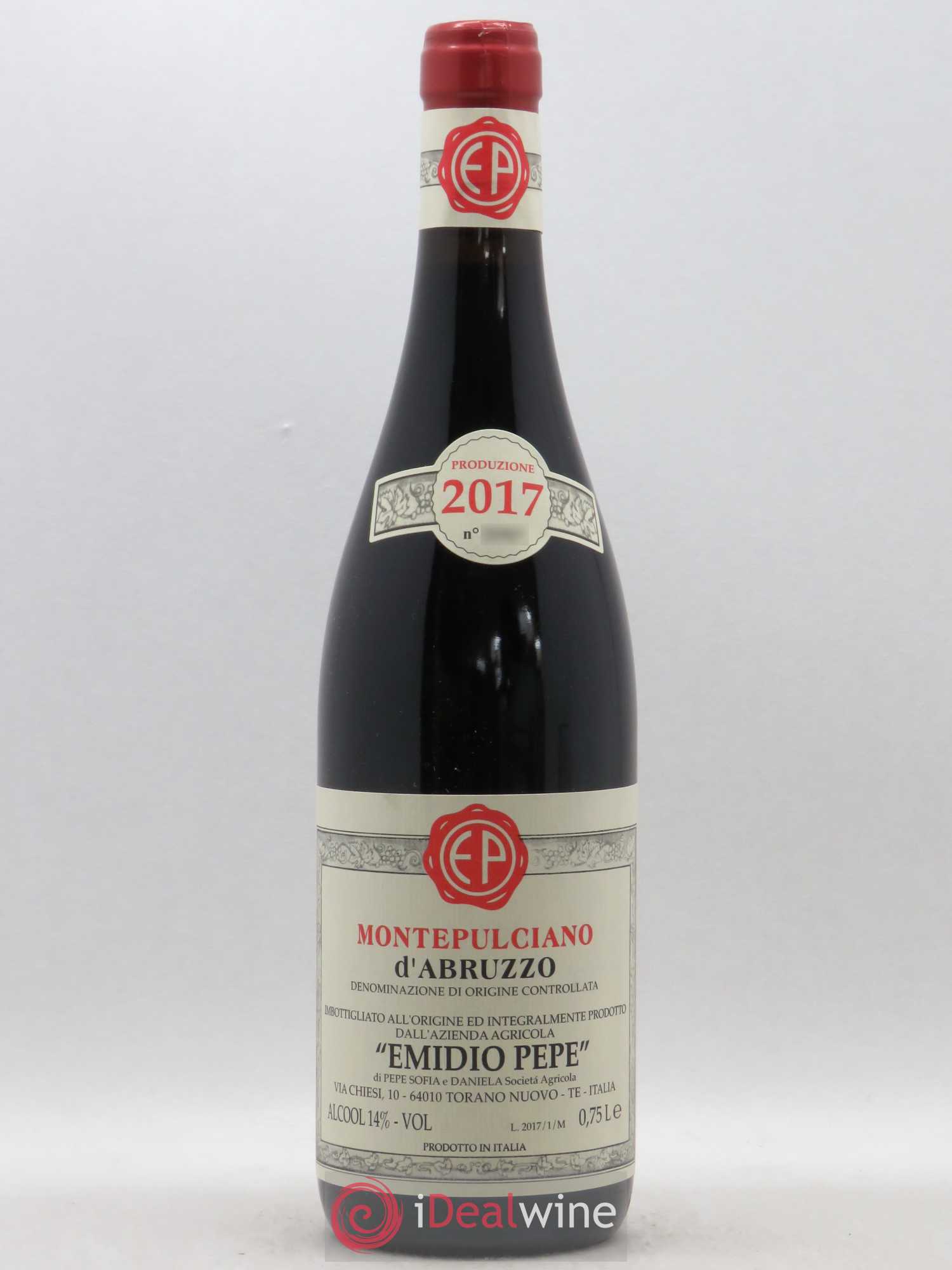 Montepulciano d'Abruzzo DOC Riserva Vecchie Viti Emidio Pepe 2017 - Lot de 1 bouteille - 0