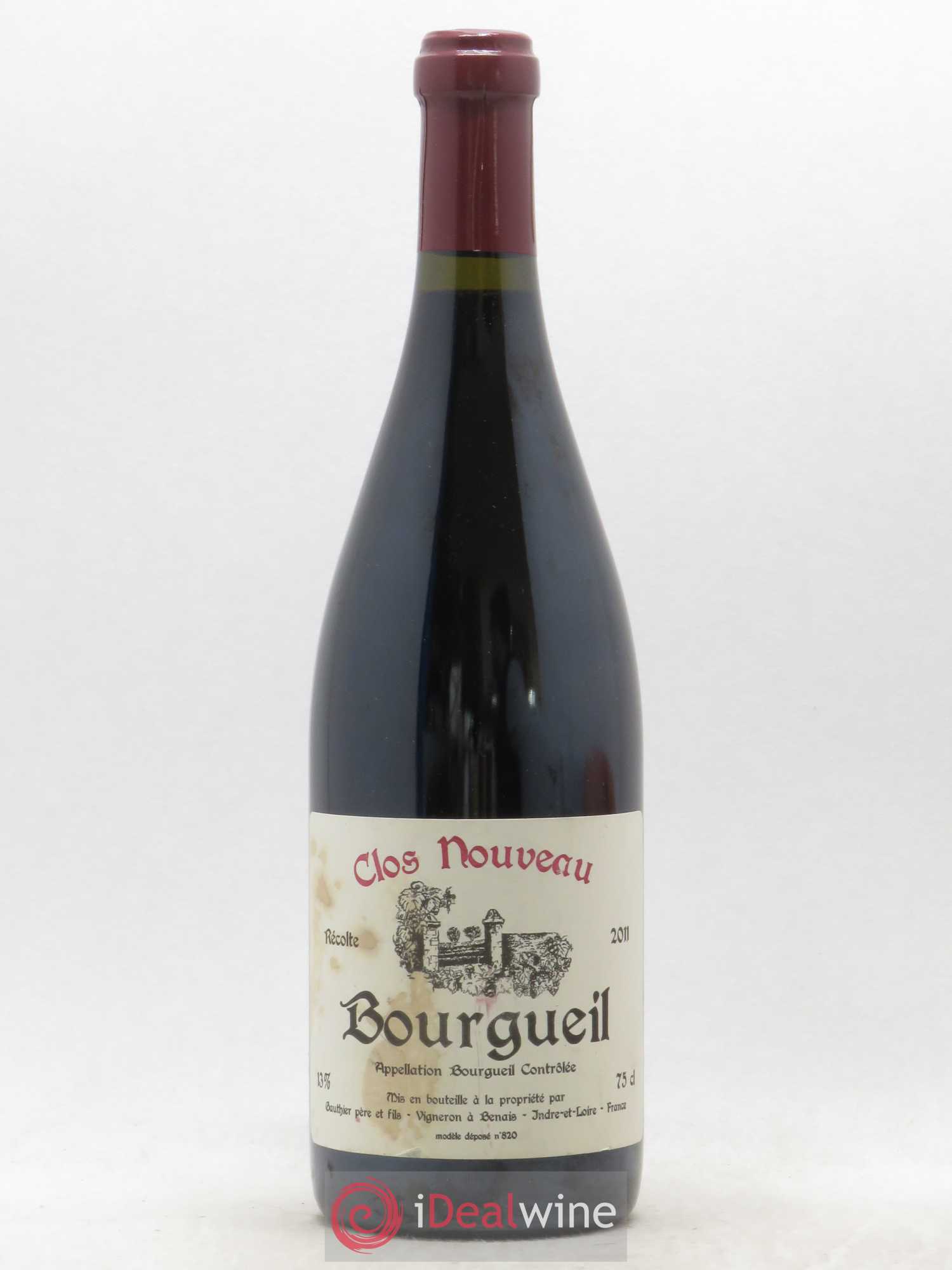Bourgueil Clos Nouveau Domaine du Bel Air 2011 - Lot de 1 bouteille - 0