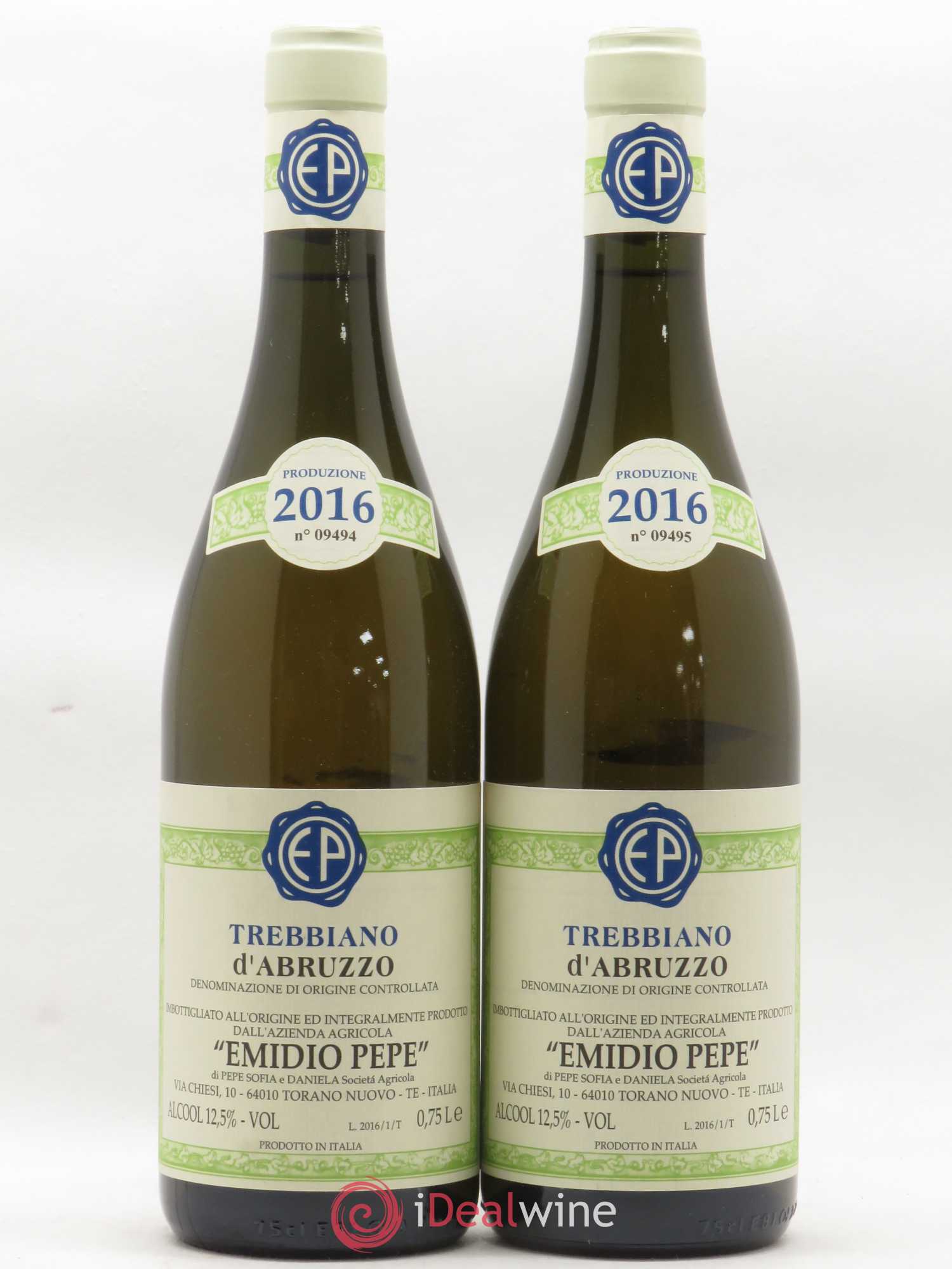 Trebbiano d'Abruzzo DOC Vecchie Viti Emidio Pepe 2016 - Lot de 2 bouteilles - 0