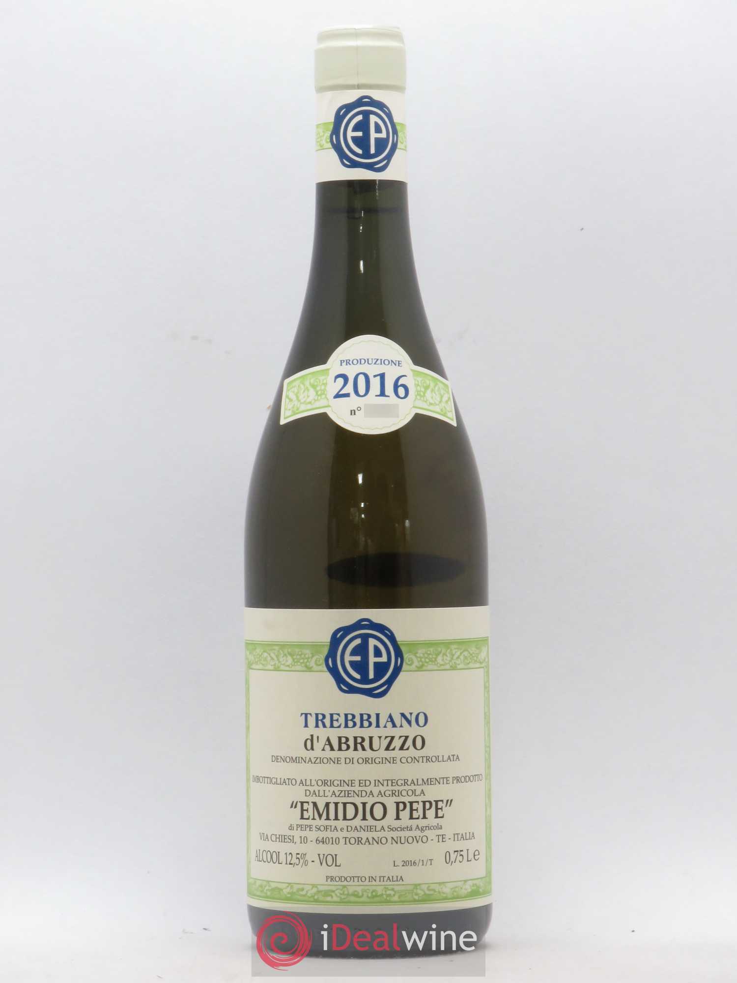 Trebbiano d'Abruzzo DOC Vecchie Viti Emidio Pepe 2016 - Lot de 1 bouteille - 0