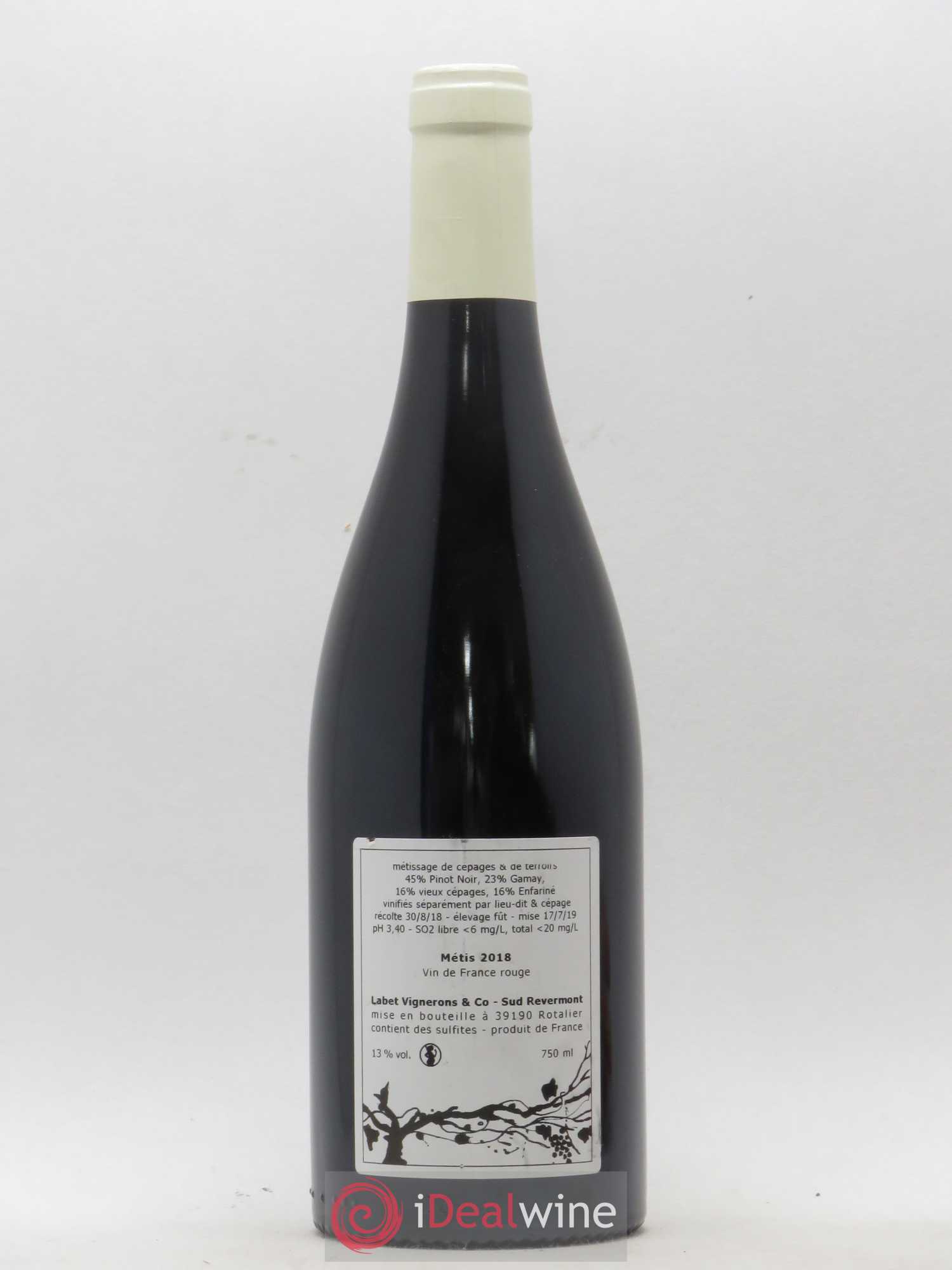 Vin de France Métis Romain - Julien - Charline Labet 2018 - Lot de 1 bouteille - 1