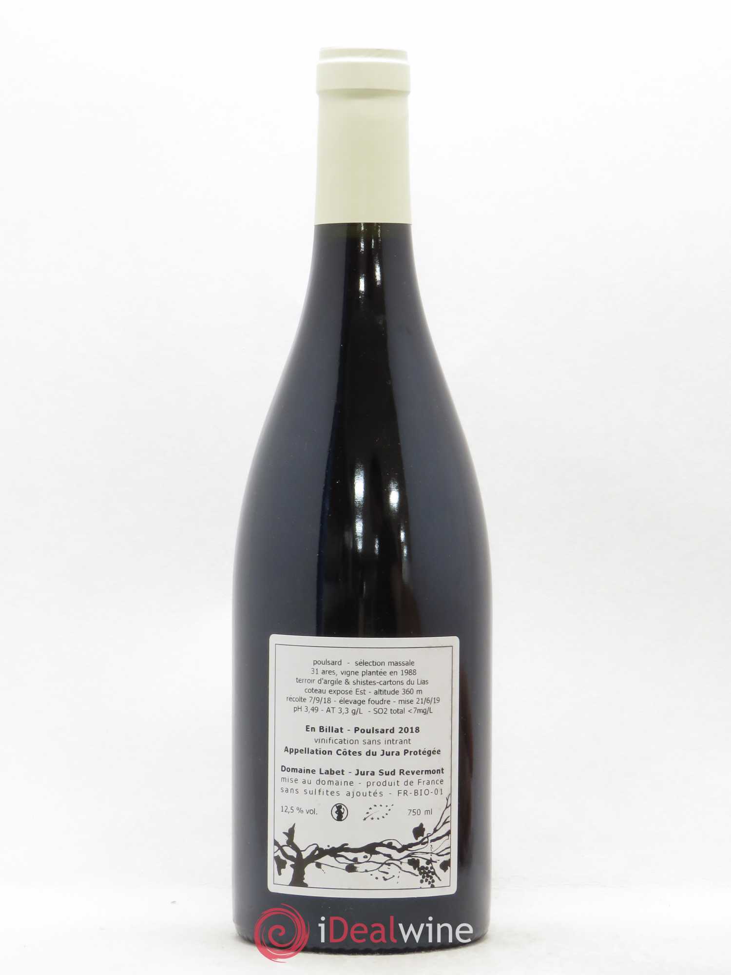 Côtes du Jura Poulsard En Billat Romain - Julien - Charline Labet 2018 - Lot de 1 bouteille - 1