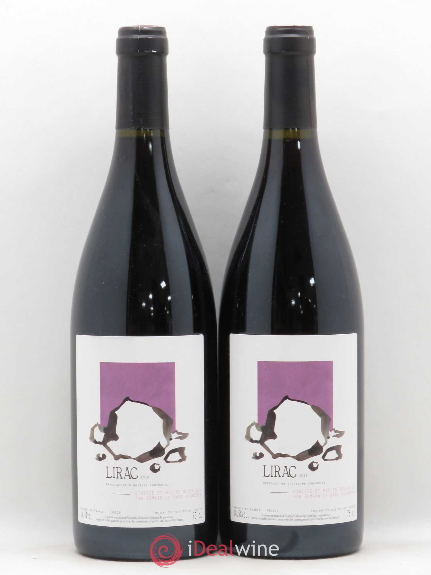 Lirac Romain Le Bars 2019 - Lot de 2 bouteilles - 0