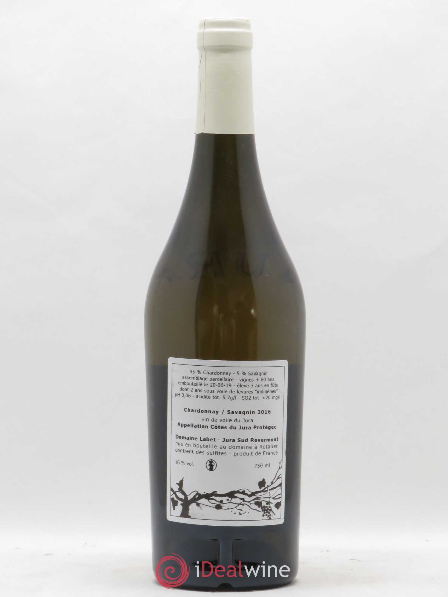 Côtes du Jura Vin de Voile Chardonnay-Savagnin cuvée de garde Romain - Julien - Charline Labet 2016 - Posten von 1 Flasche - 1