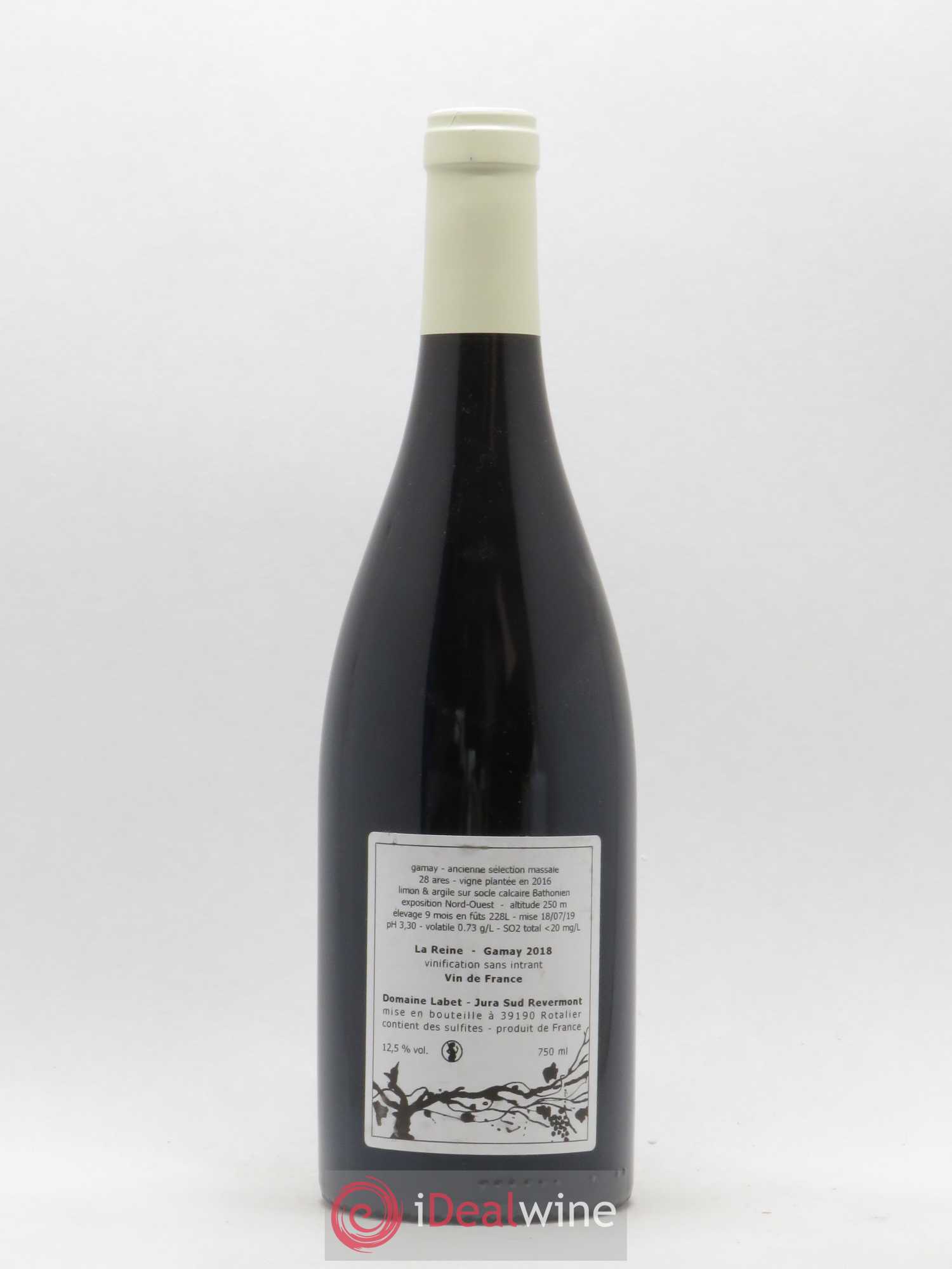 Vin de France Gamay La Reine Labet (Domaine) ancienne sélection massale 2018 - Lot de 1 bouteille - 1