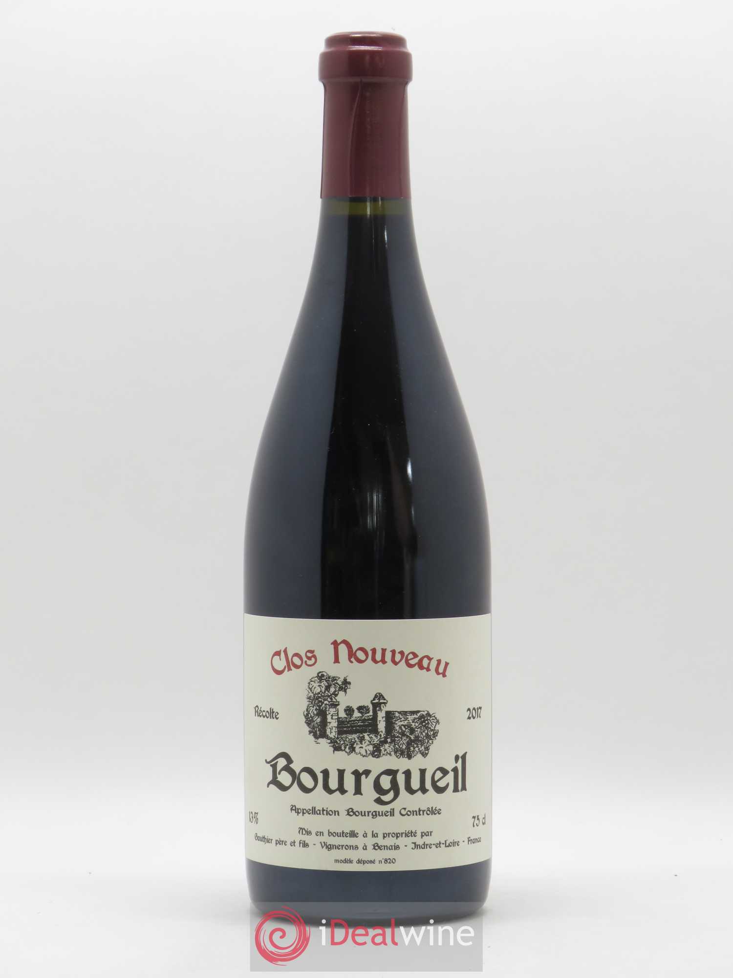 Bourgueil Clos Nouveau Domaine du Bel Air 2017 - Lot de 1 bouteille - 0