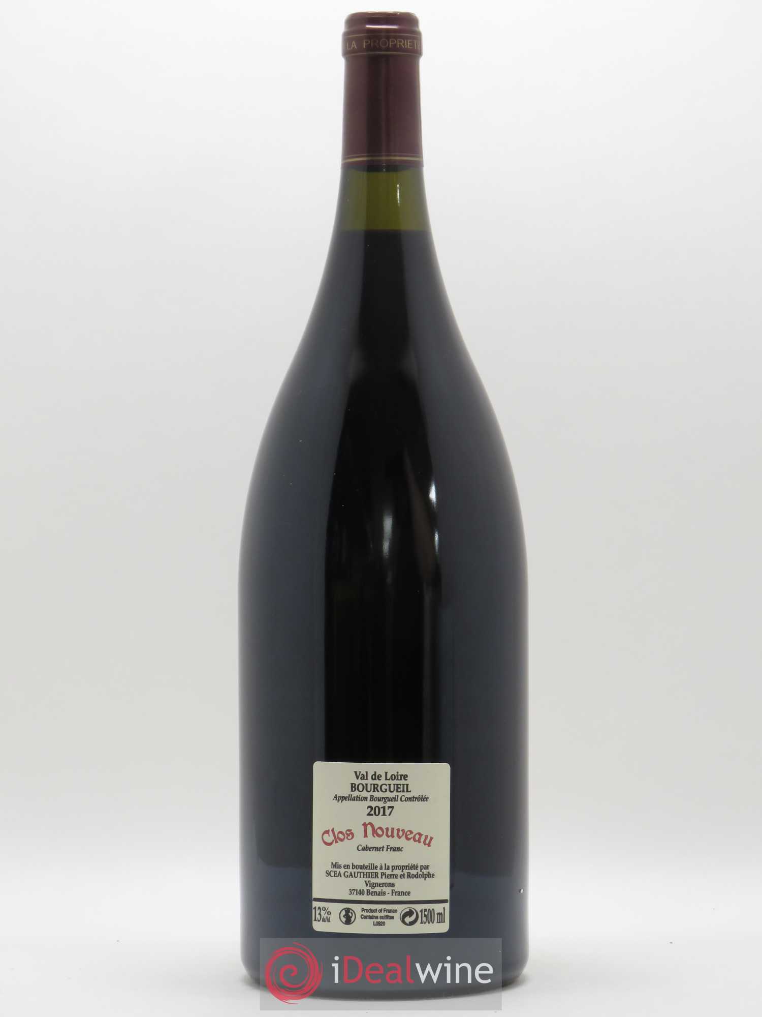 Bourgueil Clos Nouveau Domaine du Bel Air 2017 - Lot de 1 magnum - 1