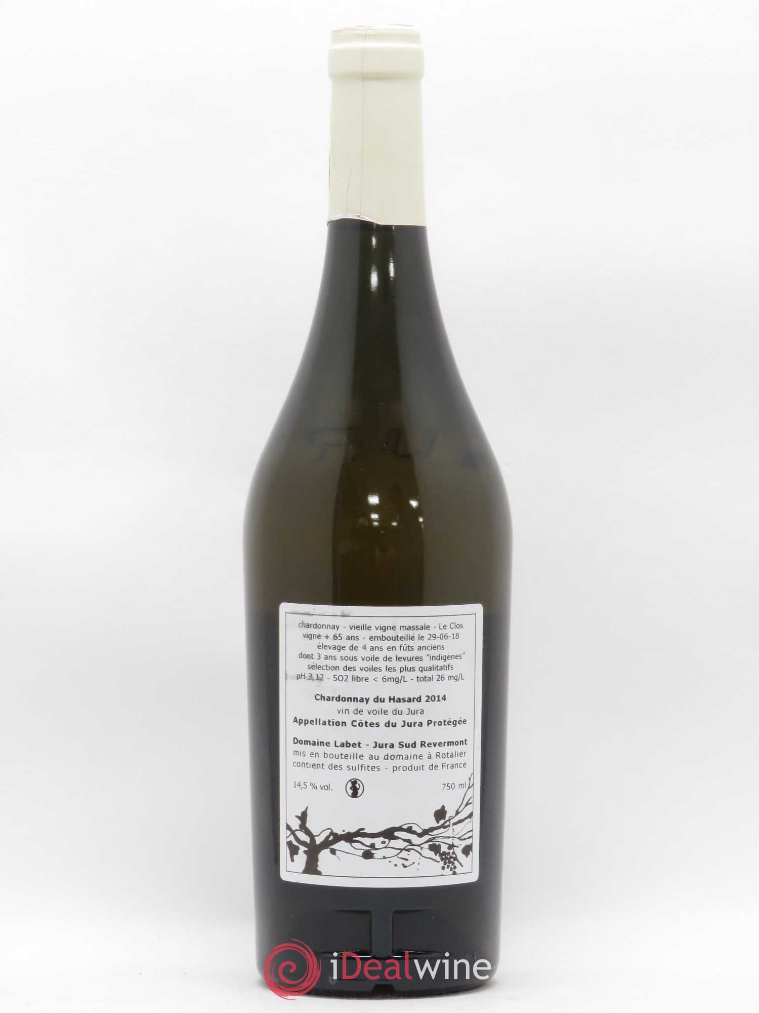 Côtes du Jura Vin de voile Chardonnay du Hasard Romain - Julien - Charline Labet 2014 - Lot de 1 bouteille - 1