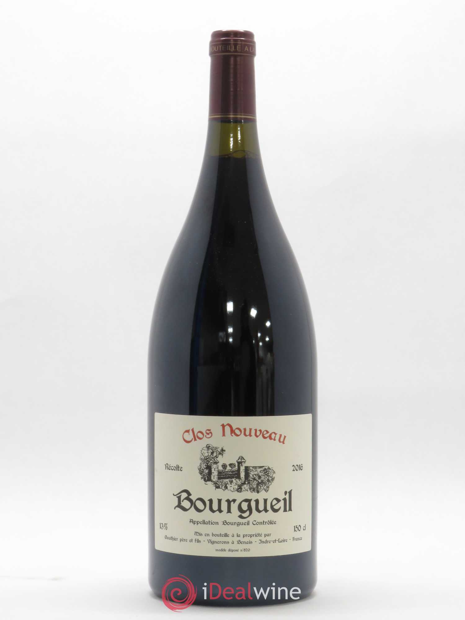 Bourgueil Clos Nouveau Domaine du Bel Air 2016 - Lot de 1 magnum - 0