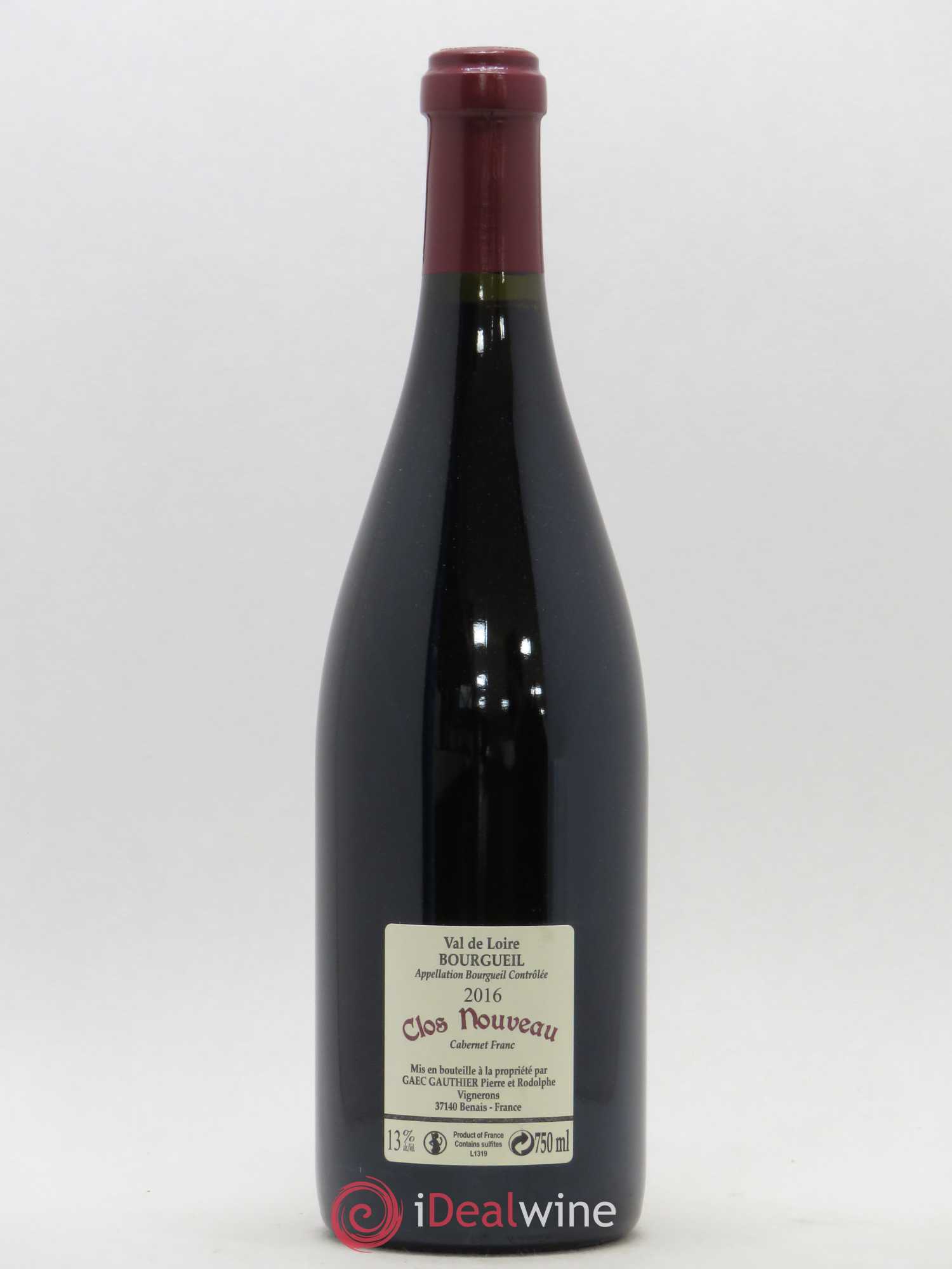 Bourgueil Clos Nouveau Domaine du Bel Air 2016 - Posten von 1 Flasche - 1