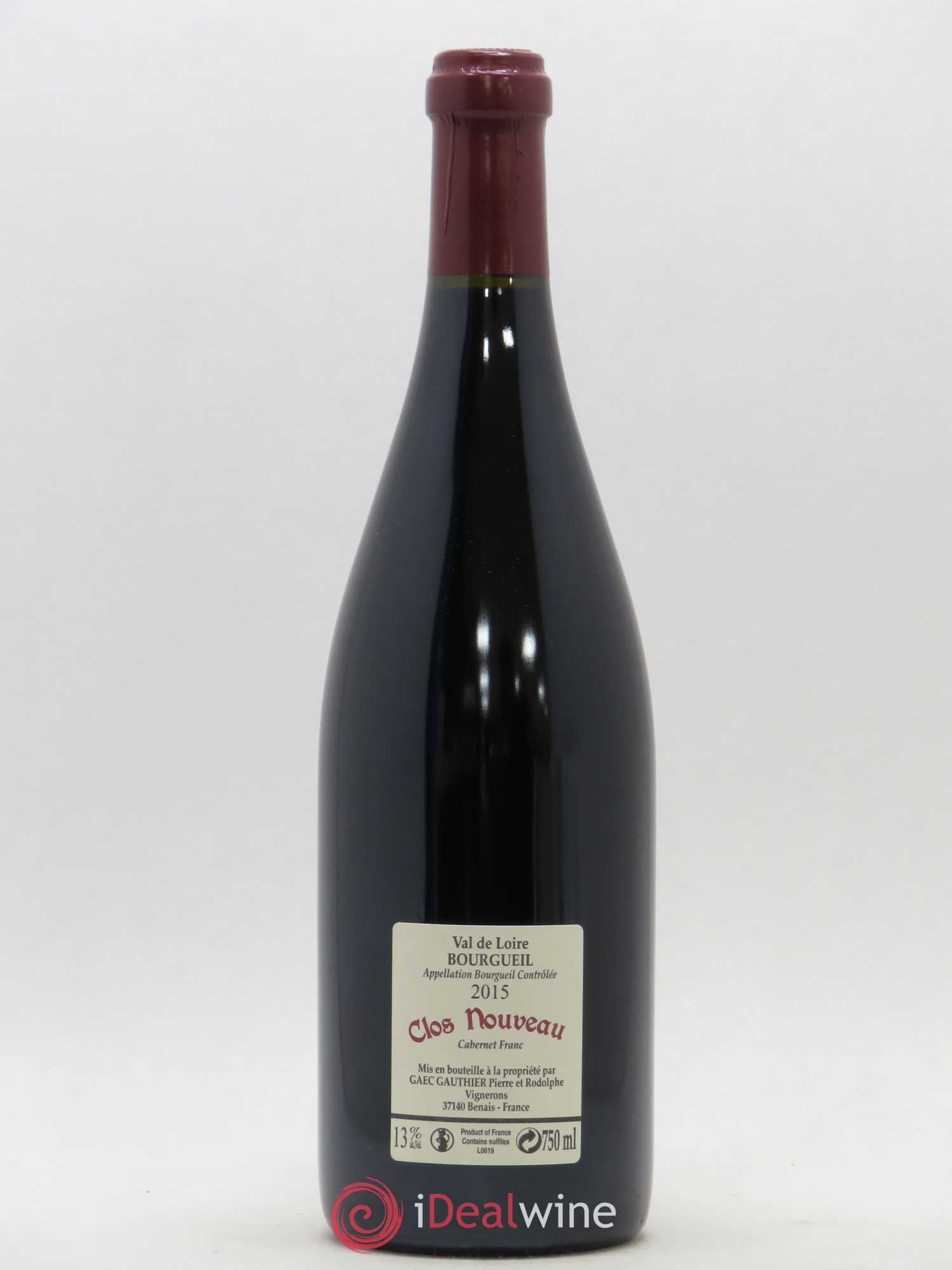 Bourgueil Clos Nouveau Domaine du Bel Air 2015 - Lot de 1 bouteille - 1