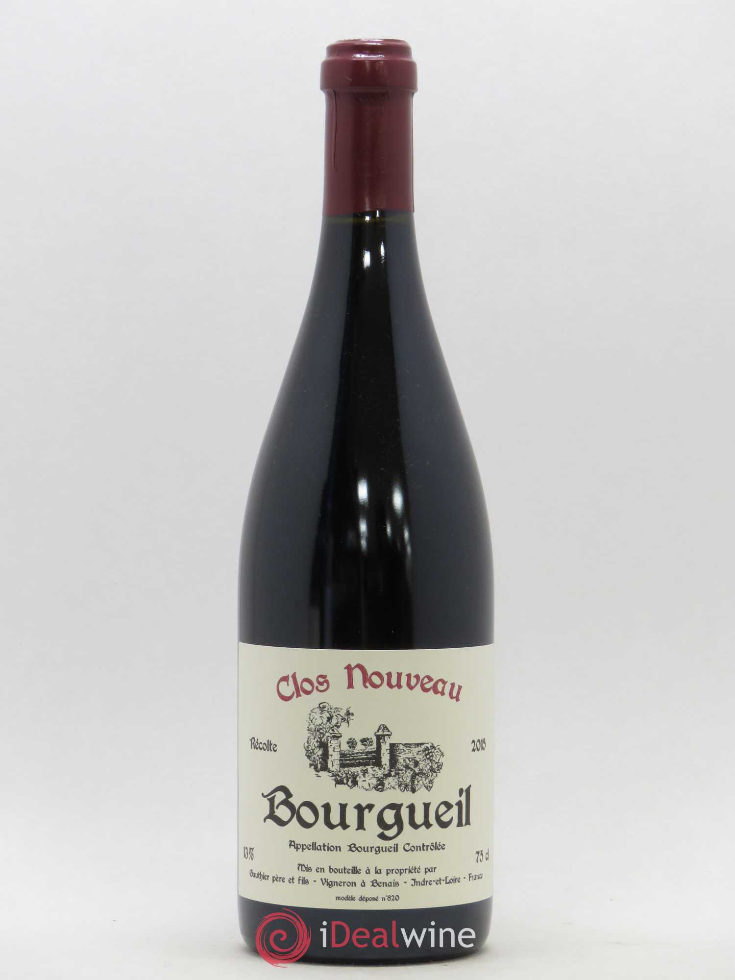 Bourgueil Clos Nouveau Domaine du Bel Air 2015 - Lot de 1 bouteille - 0